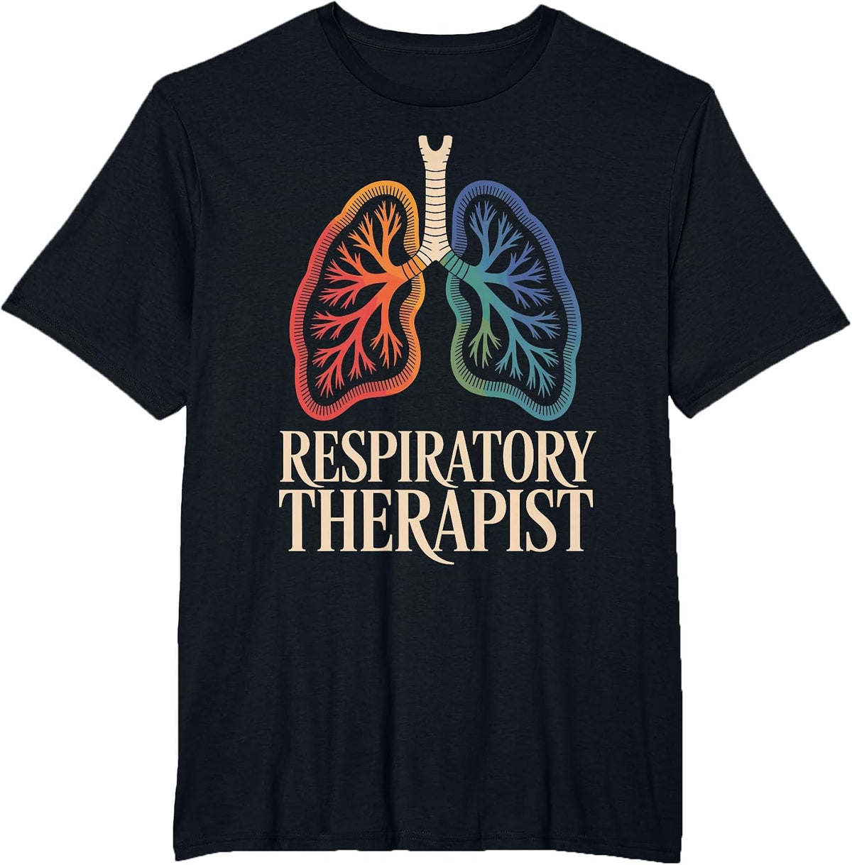 Respiratory Therapist RT Respiratory Therapy T-Shirt - Black