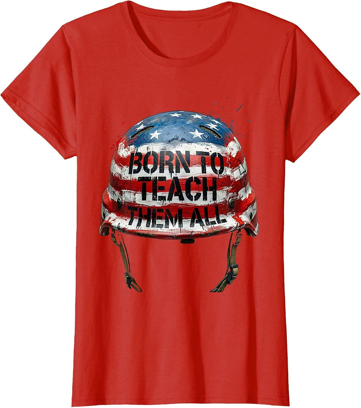 Born to Teach Them All Sped Teacher Design T-Shirt - Red