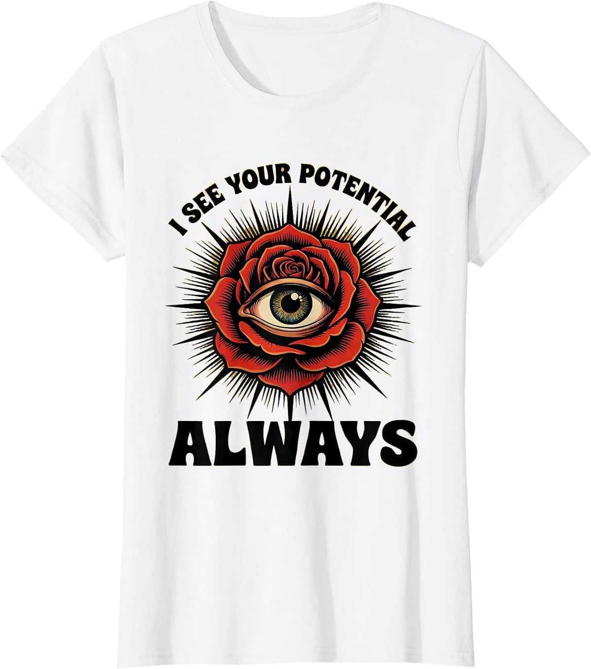 I See Your Potential Always Sped Teacher Design T-Shirt - White