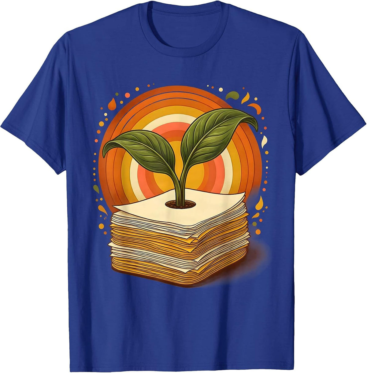 Men's Special Education Teacher Seedling Growth Graphic T-Shirt - Royal Blue