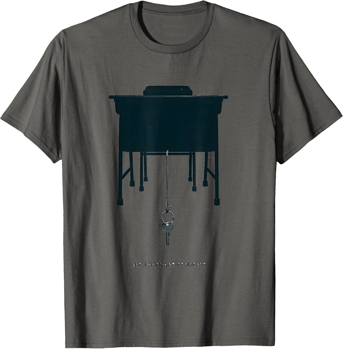 Men's IEP I Empower Progress Minimalist Special Education Teacher T-Shirt - Asphalt Grey