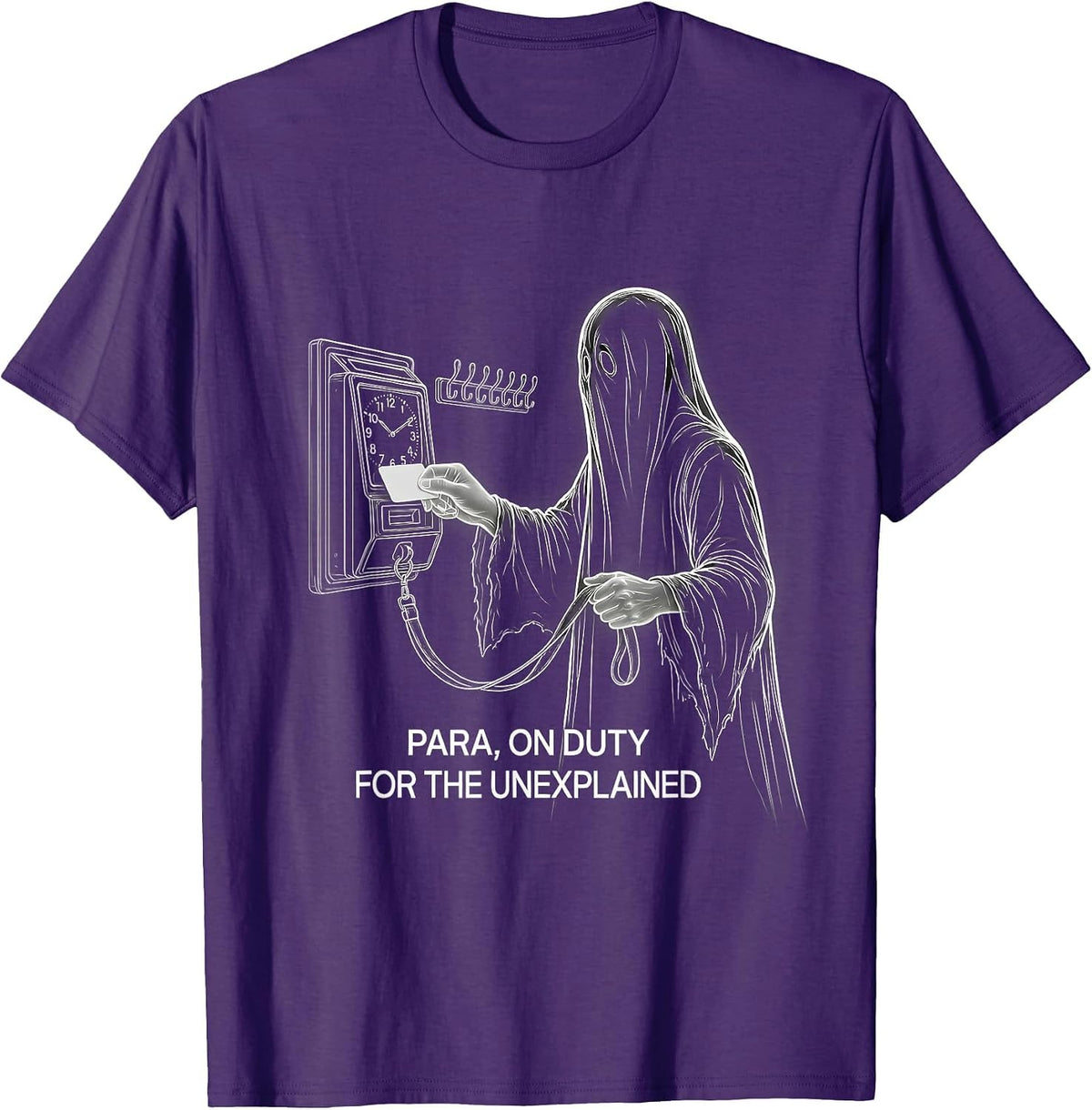 Para, On Duty for the Unexplained Funny Ghost T-Shirt - Purple