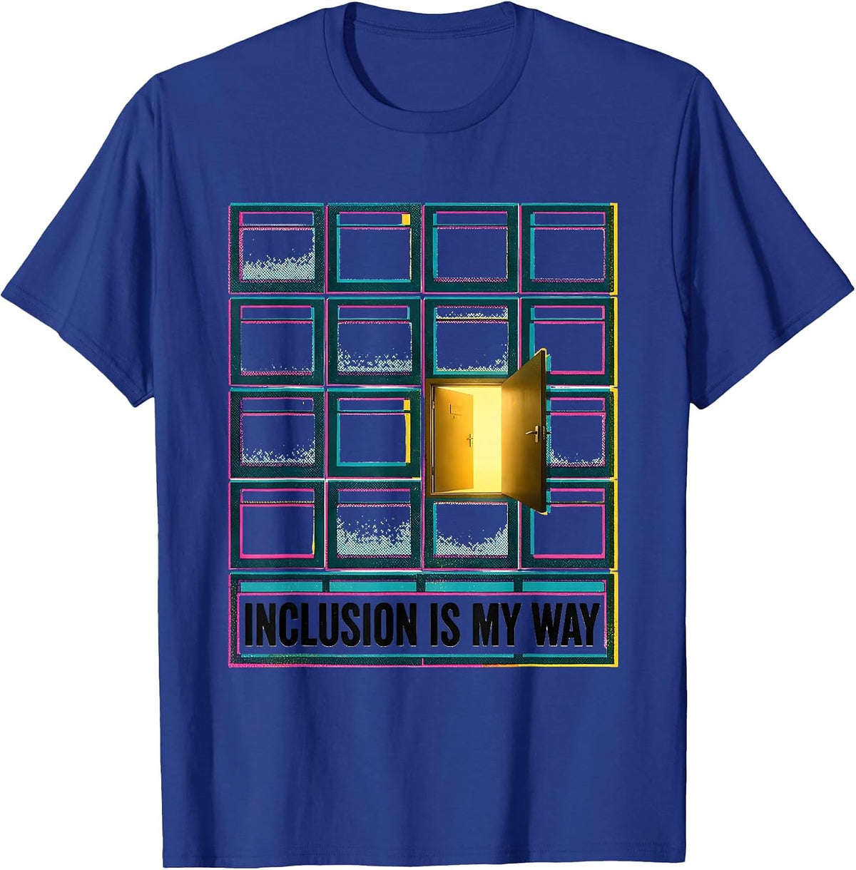 Men's Inclusion Is My Way Risograph Special Education Teacher T-Shirt - Royal Blue