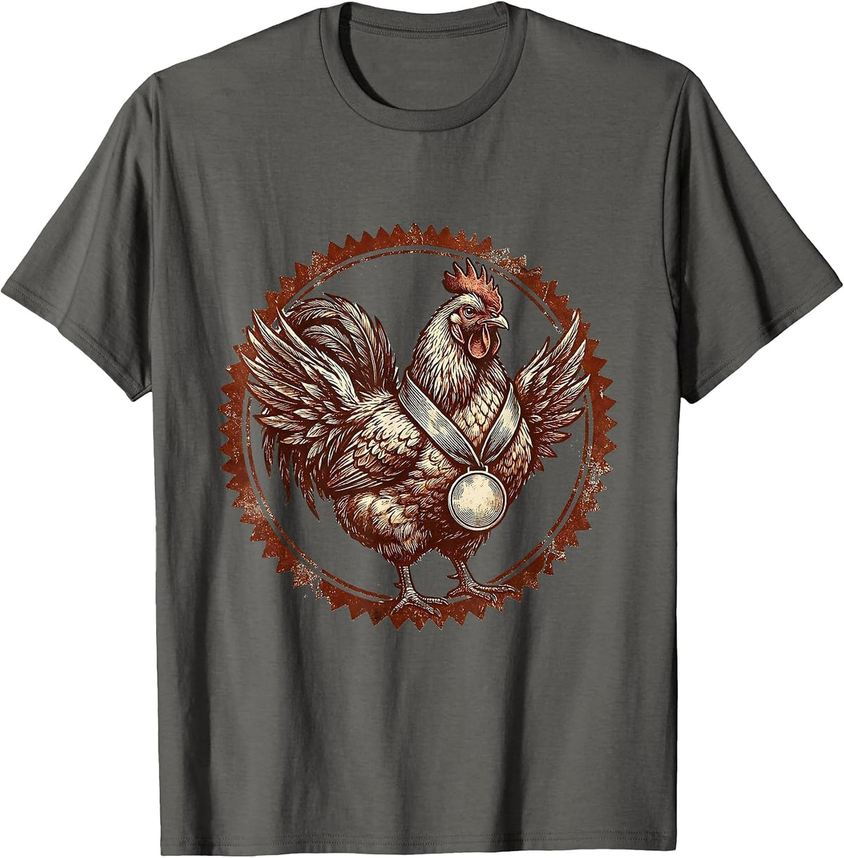 Champion Hen Gold Medal Winner Graphic T-Shirt - Asphalt Grey