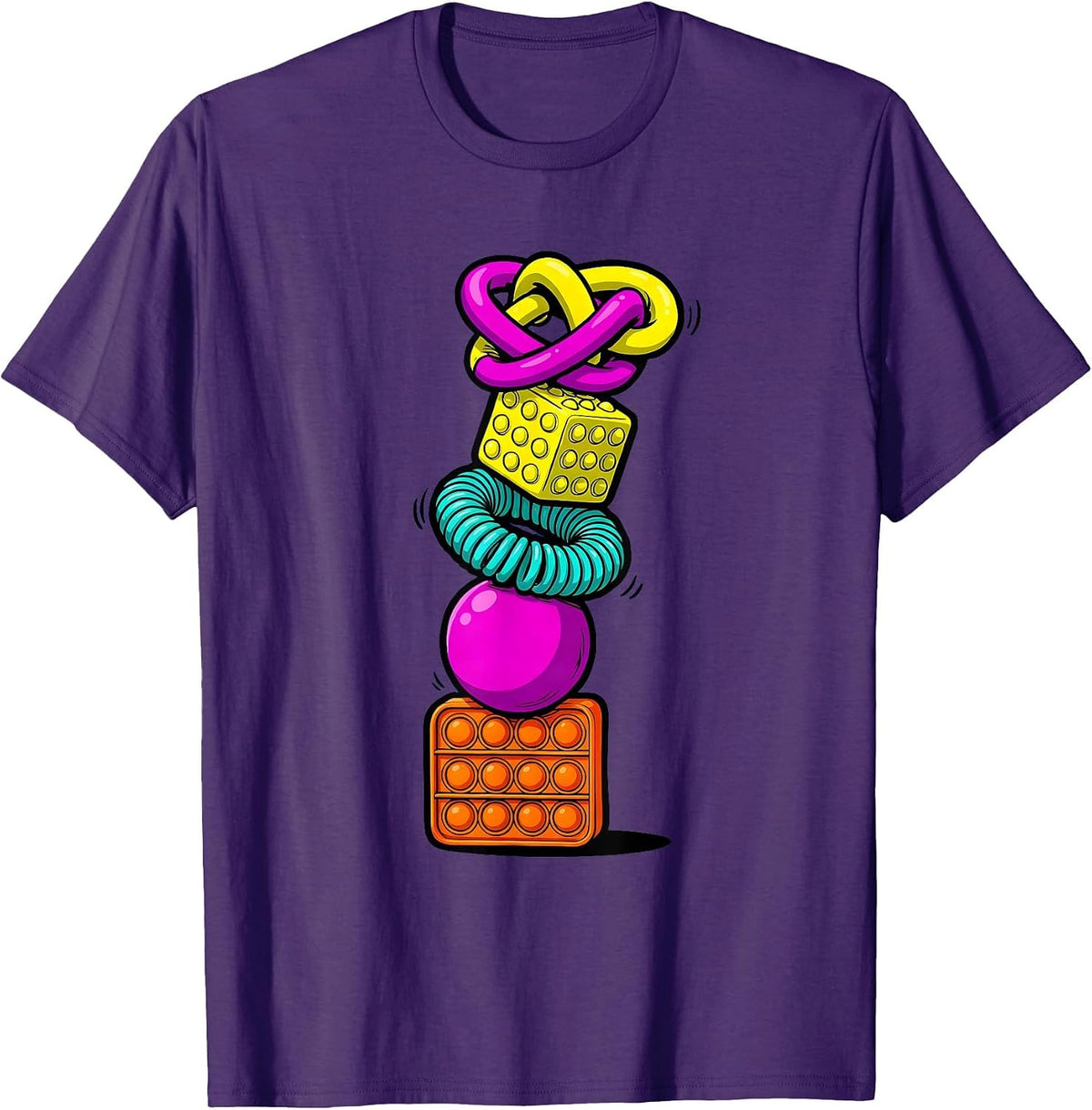 Men's Special Education Teacher Sensory Fidget Tools Graphic T-Shirt - Purple