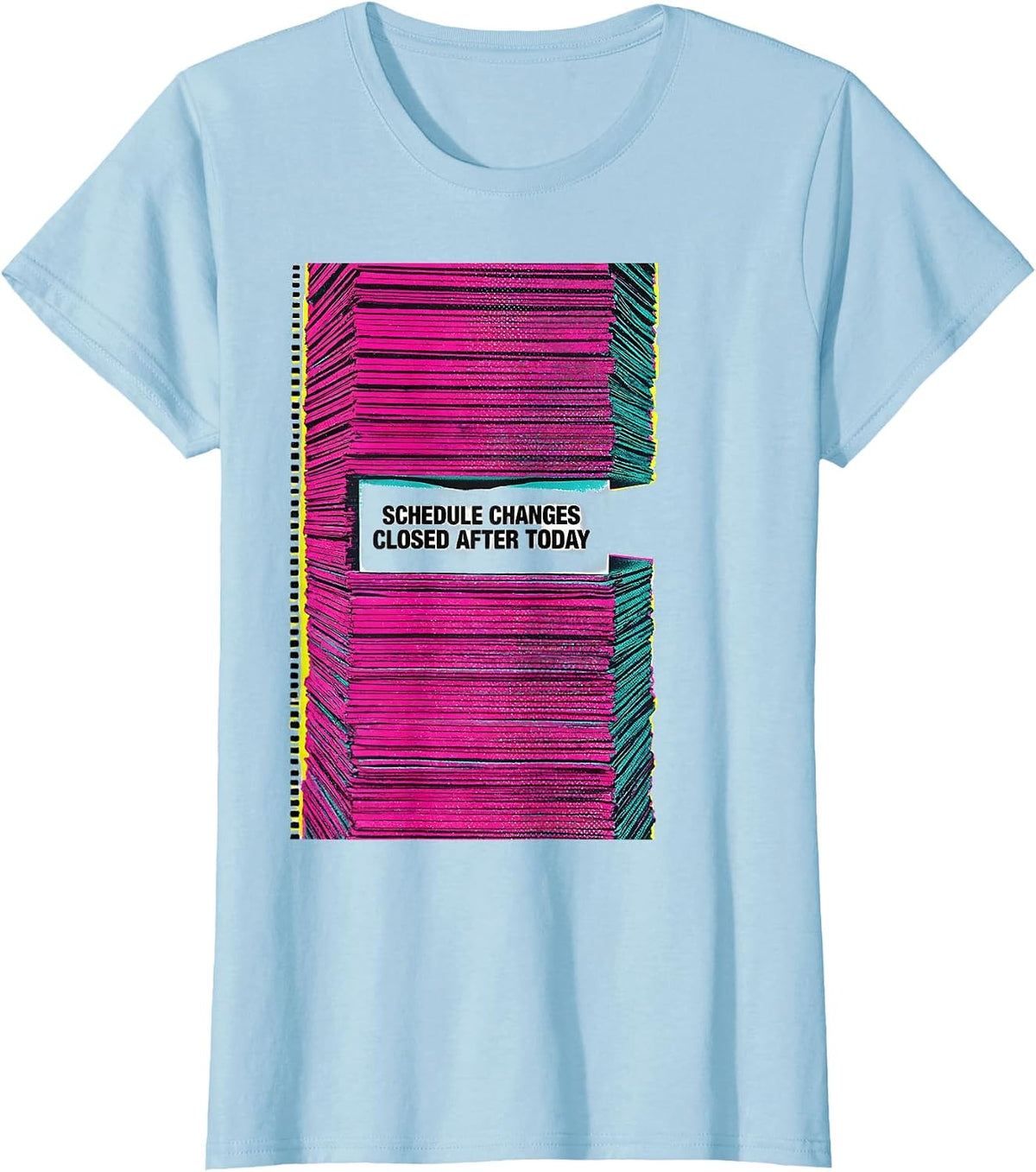 Schedule Changes Closed After Today Groovy School Counselor T-Shirt - Baby Blue