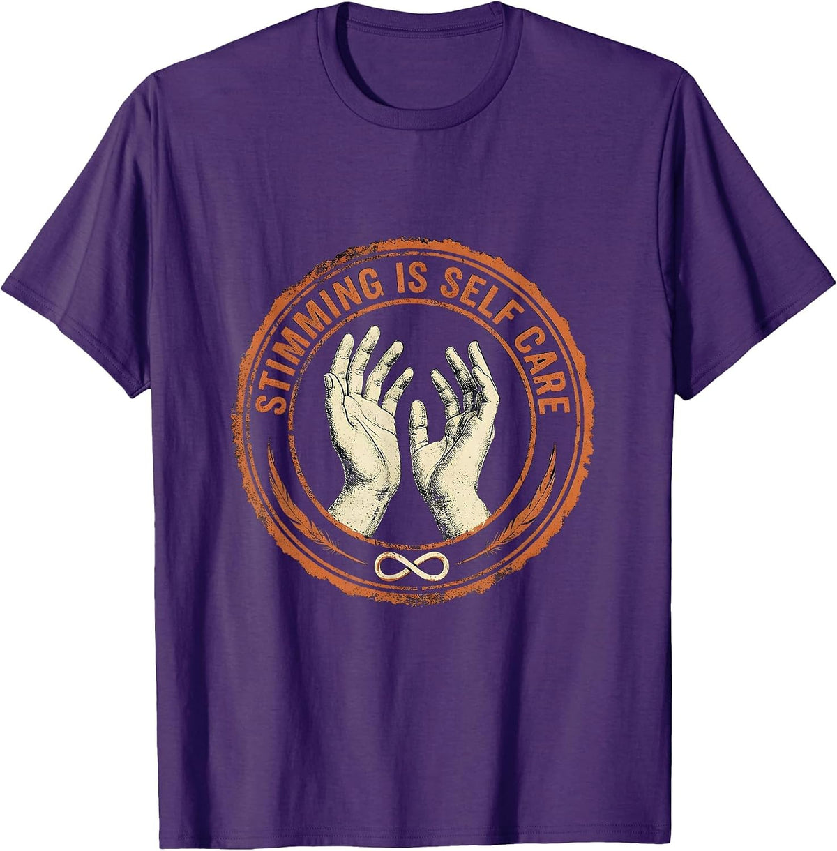 Stimming Is Self Care Autism Awareness Design T-Shirt - Purple