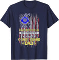 USA Flag He Protects Me Proud US Coast Guard Dad T-Shirt - Navy Blue