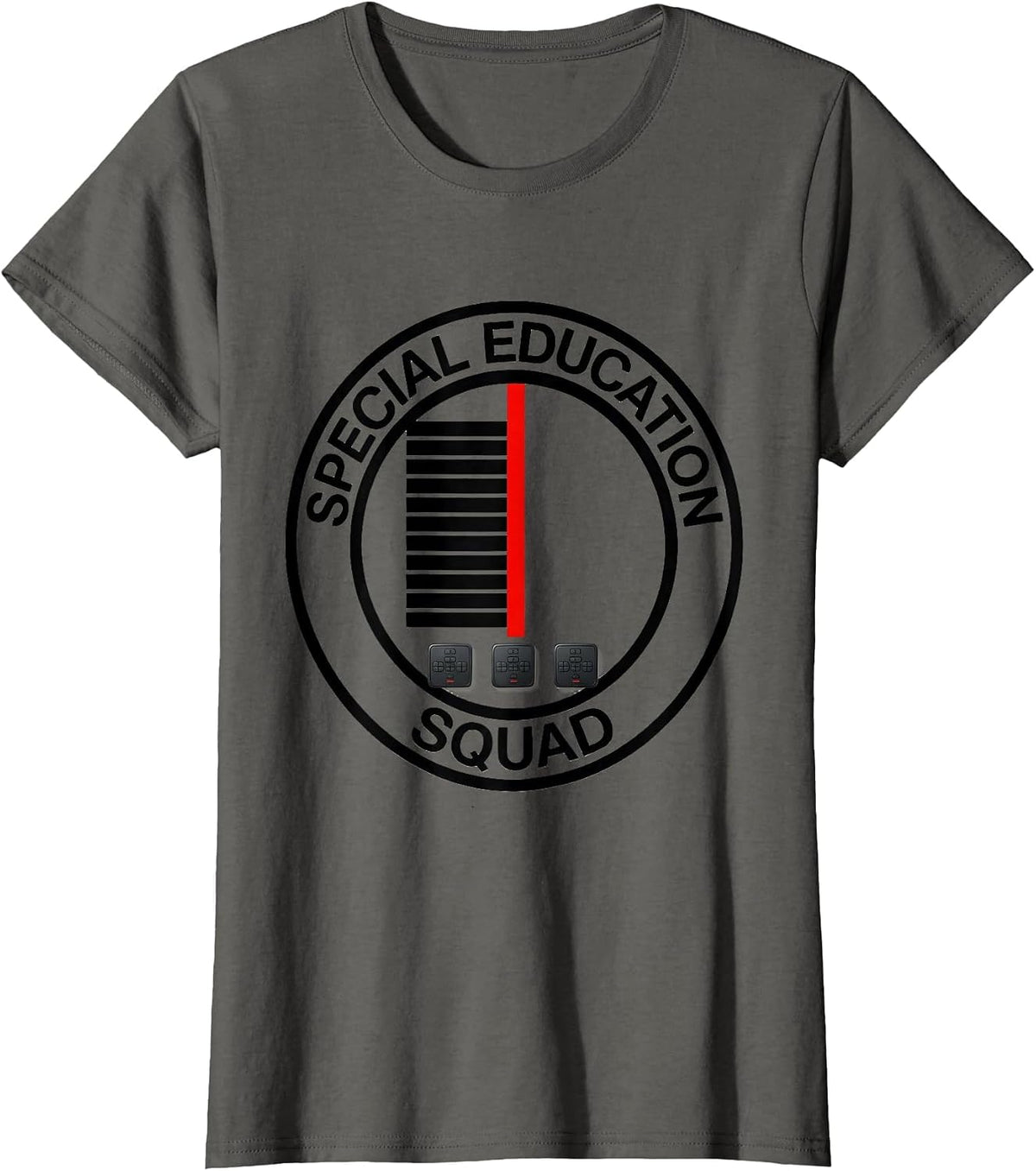 Women's Special Education Squad Retro SPED Teacher Team Pride T-Shirt - Asphalt Grey