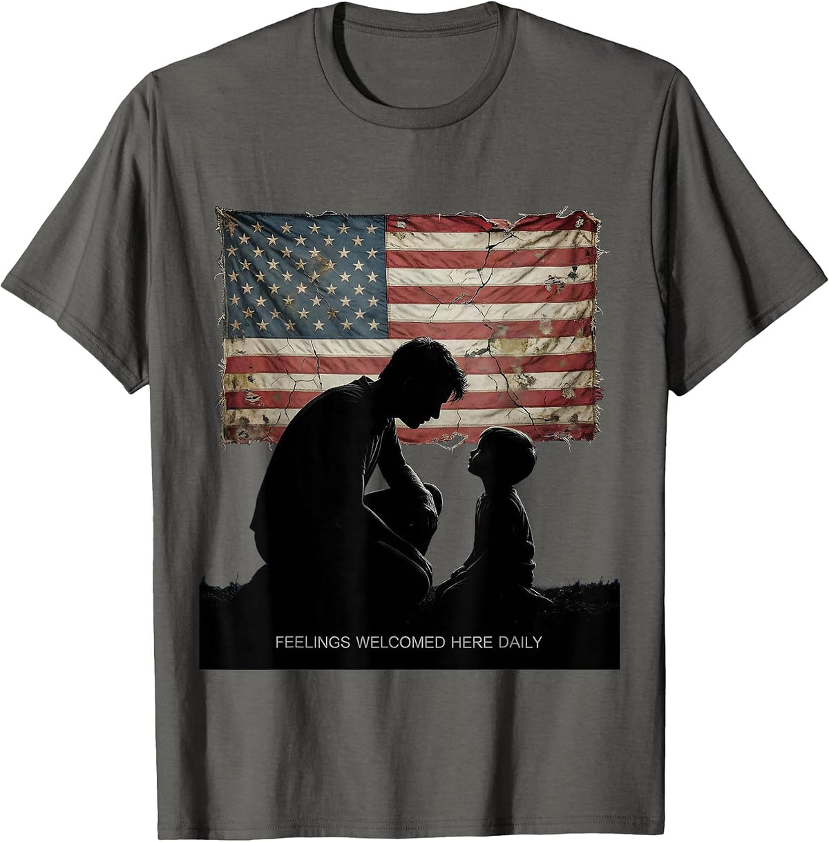 Feelings Welcomed Here Daily School Counselor T-Shirt - Asphalt Grey