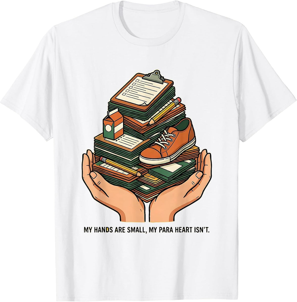 Men's My Hands Are Small, My Para Heart Isn't Funny T-Shirt - White