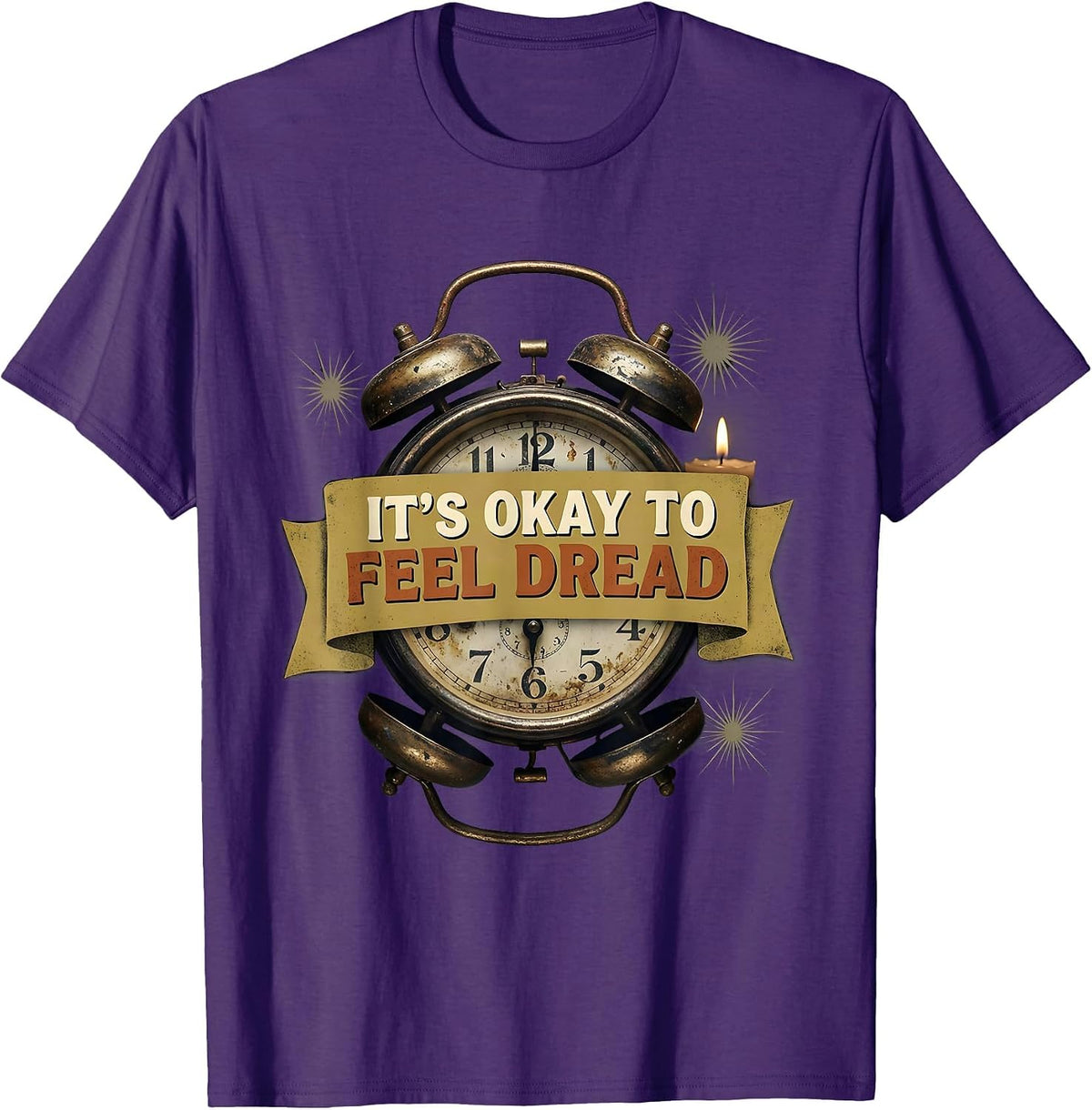Men's It's Okay To Feel Dread Vintage Mental Health Awareness T-Shirt - Purple