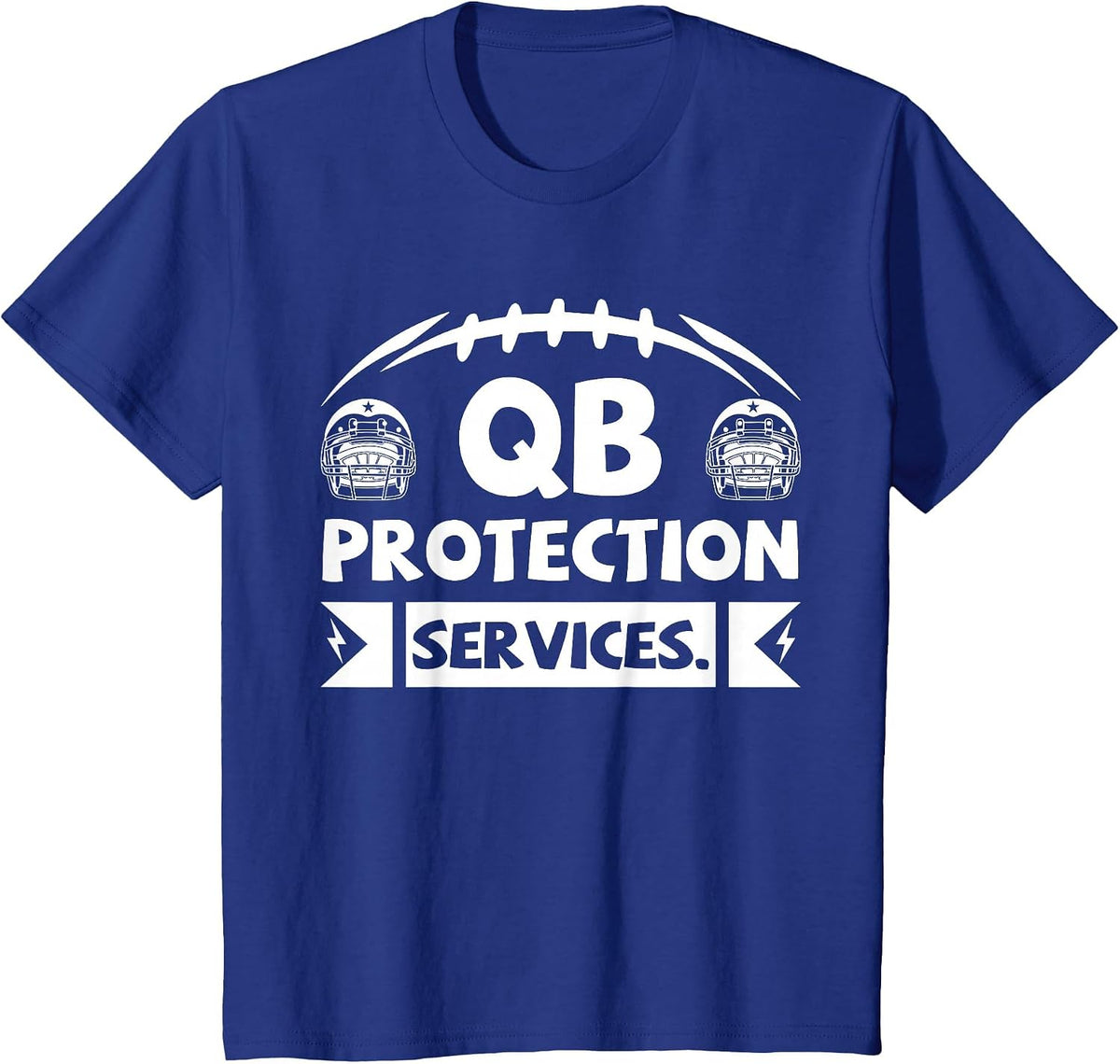 Qb Protection Services Offensive Lineman Football Players T-Shirt - Royal Blue