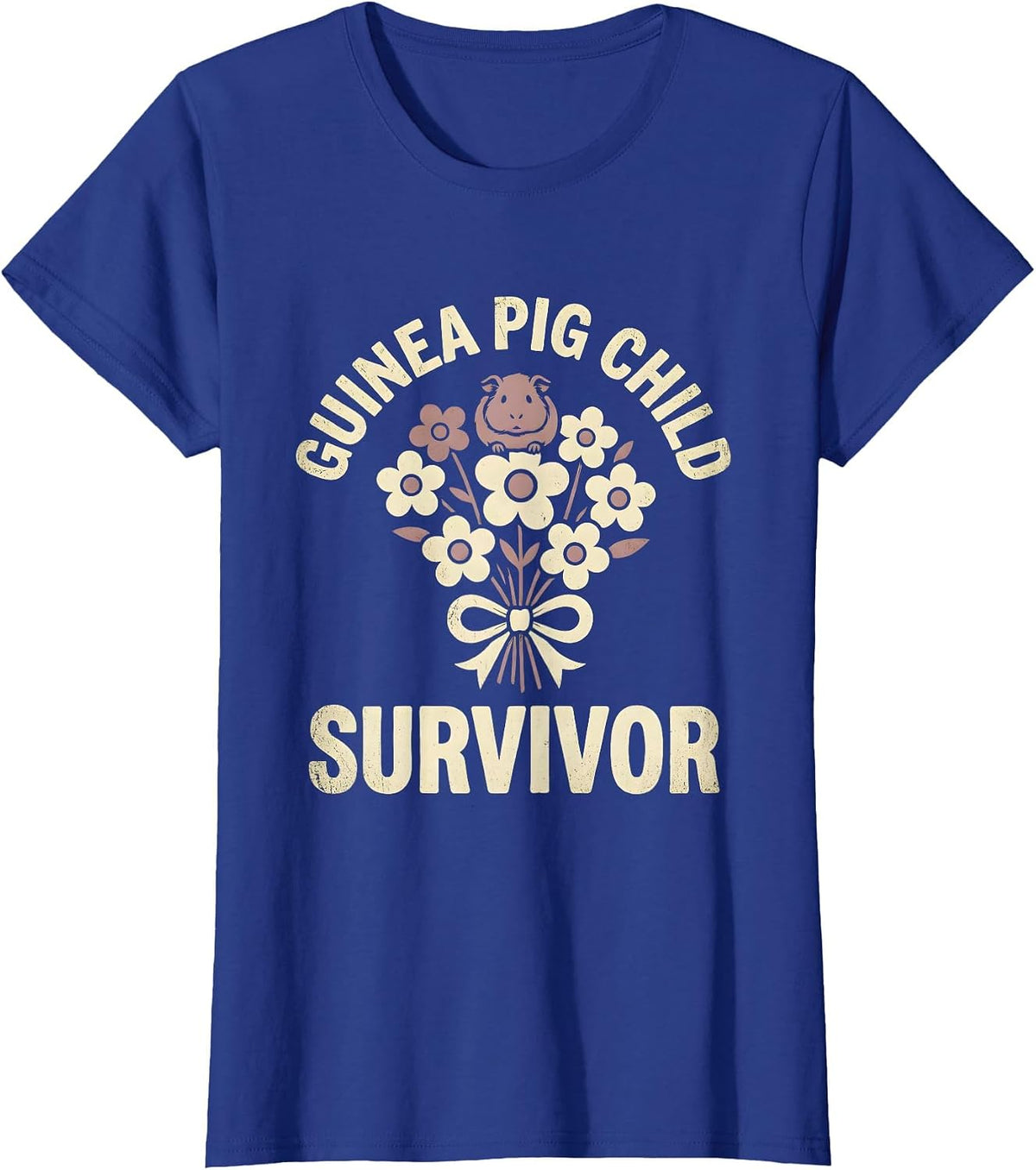 Women's Eldest Daughter Guinea Pig Child Survivor Design T-Shirt - Royal Blue