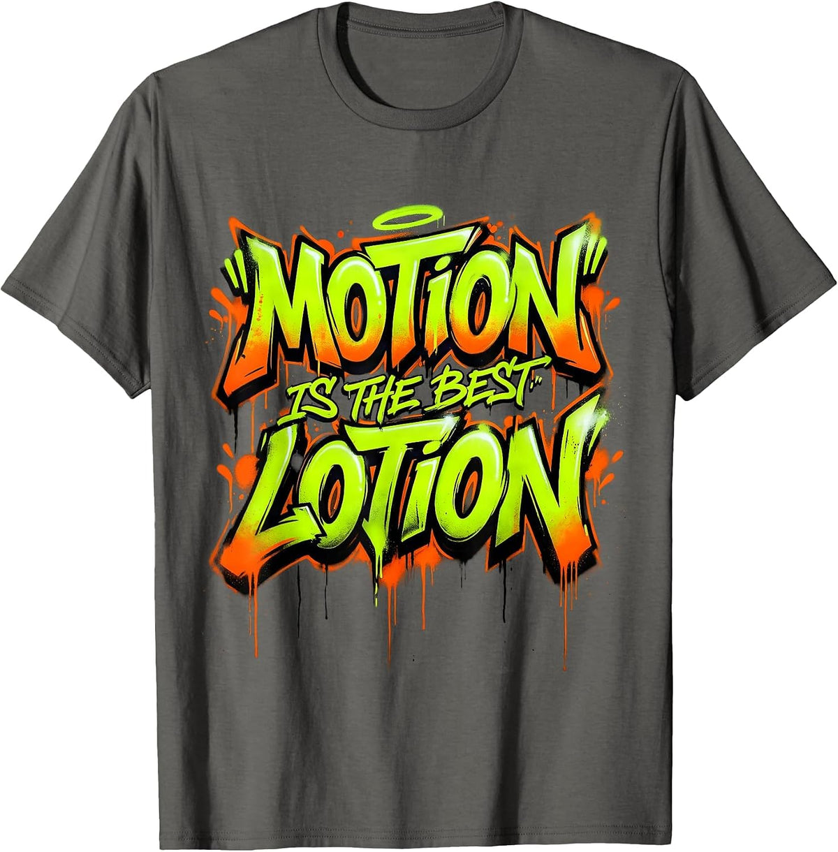 Men's Motion Is The Best Lotion Physical Therapy Design T-Shirt - Asphalt Grey