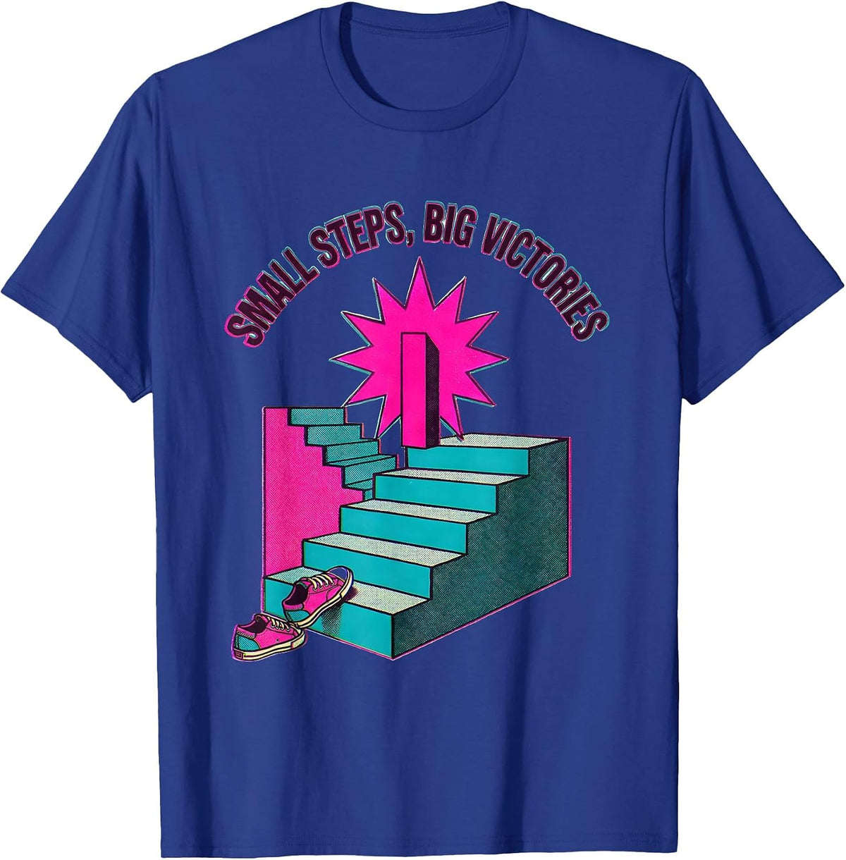 Men's Small Steps Big Victories Special Education Teacher T-Shirt - Royal Blue