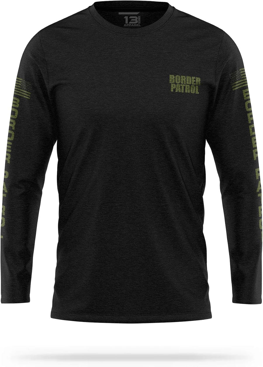13Fifty Border Patrol Training Cotton Blend Long Sleeve - Black & Green