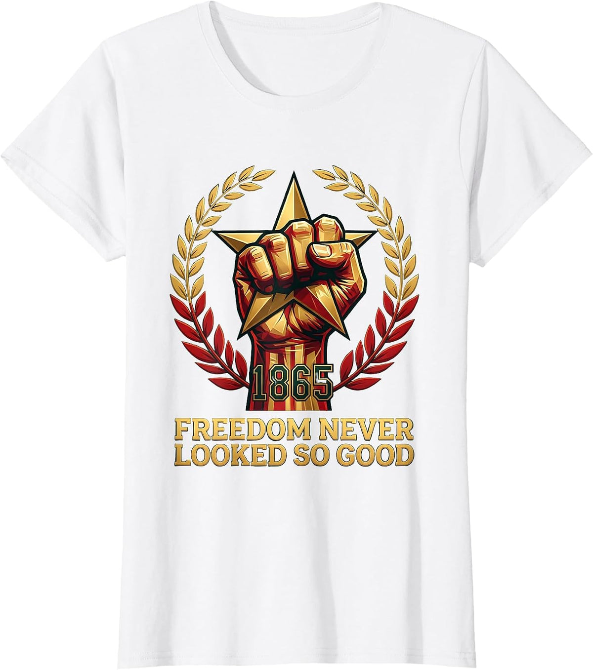 Freedom Never Looked So Good Juneteenth Design T-Shirt - White