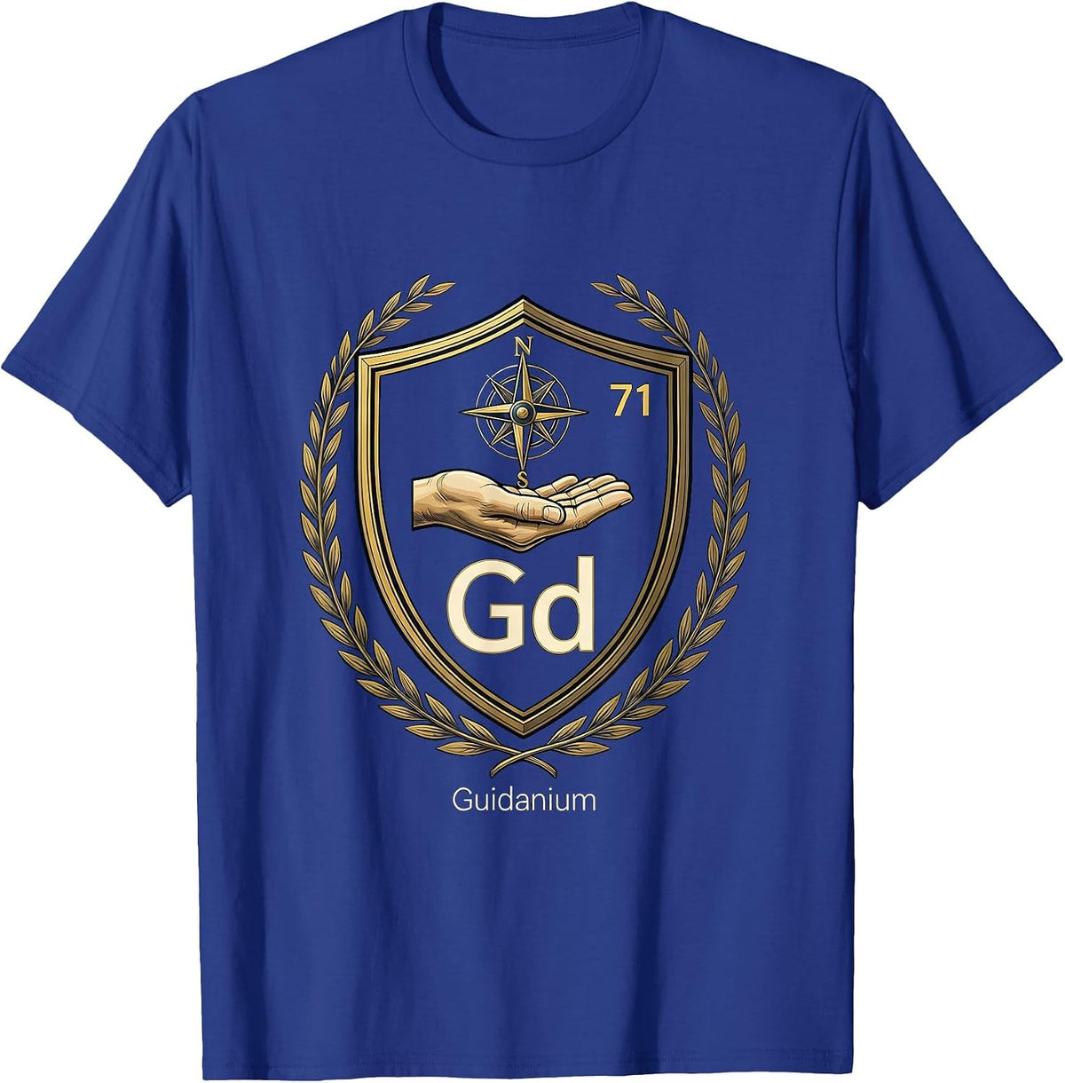 Men's 71 Gd Guidanium Funny Chemistry Element Nerd Gift T-Shirt - Royal Blue