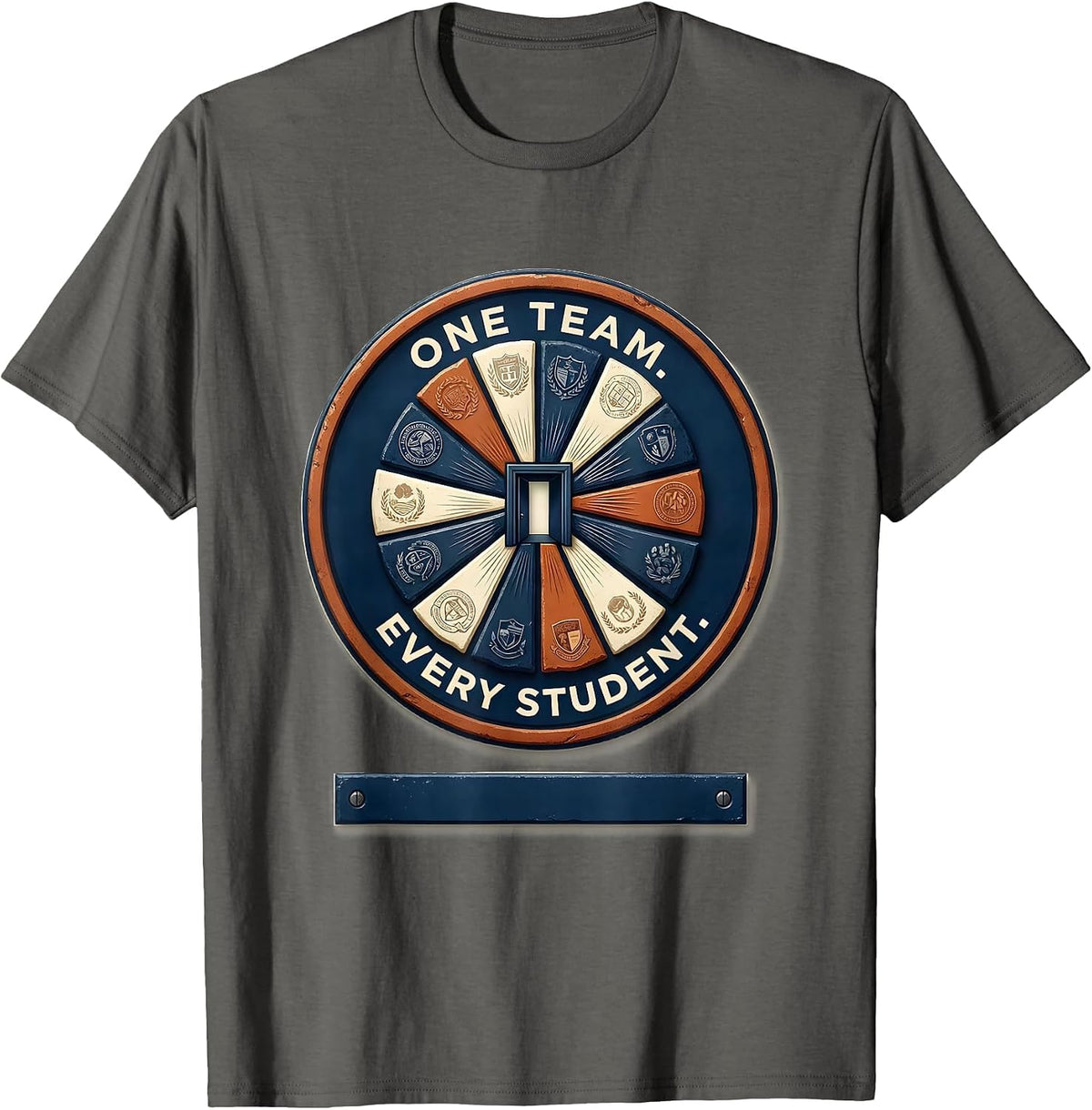One Team Every Student Special Education Teacher Inclusion T-Shirt - Asphalt Grey