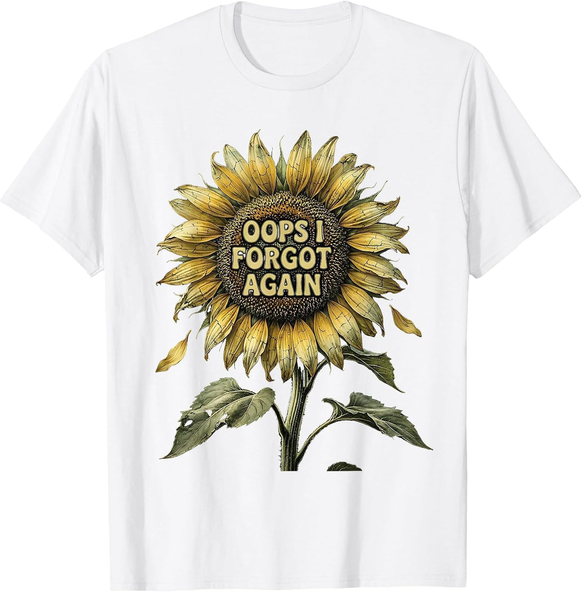 Men's Oops I Forgot Again ADHD Awareness Design T-Shirt - White