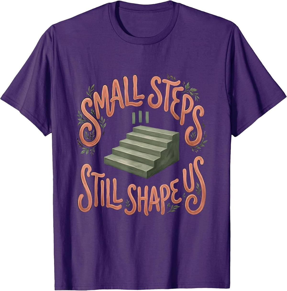 Men's Small Steps Still Shape Us Boho Physical Therapy PT Humor T-Shirt - Purple