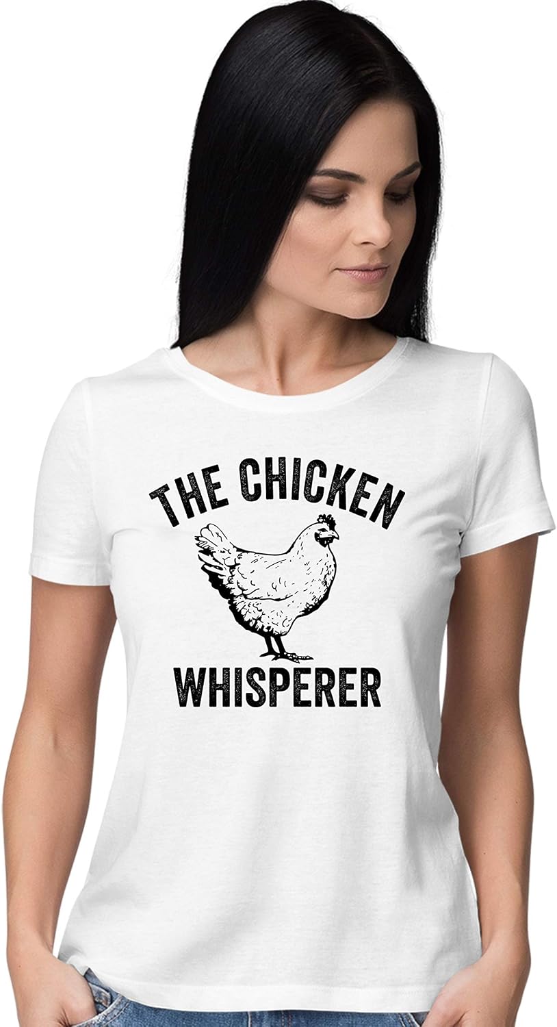 Go All Out Womens The Chicken Whisperer T-Shirt - White