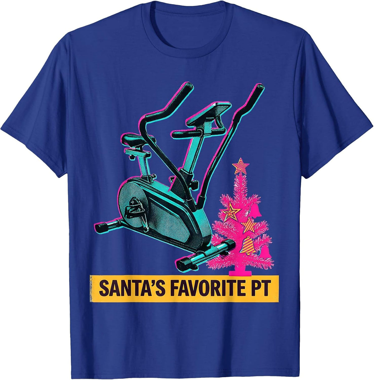 Men's Santa's Favorite PT Funny Physical Therapist Christmas Rehab T-Shirt - Royal Blue