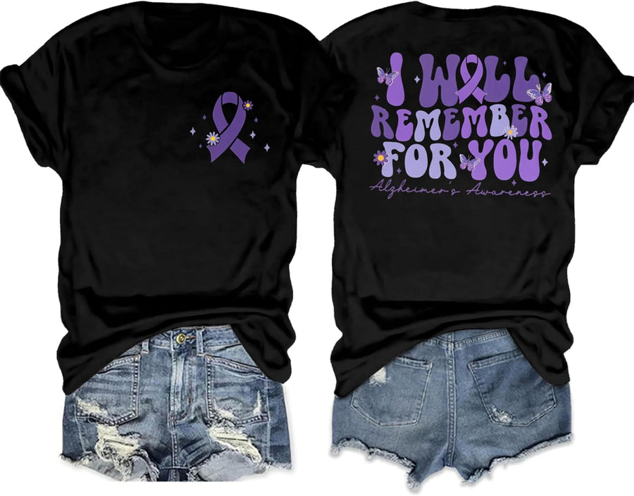 MOUSYA Childhood Cancer Awareness T Shirt Gold Ribbon Pediatric Cancer Shirts Gift T-Shirt - Black-314
