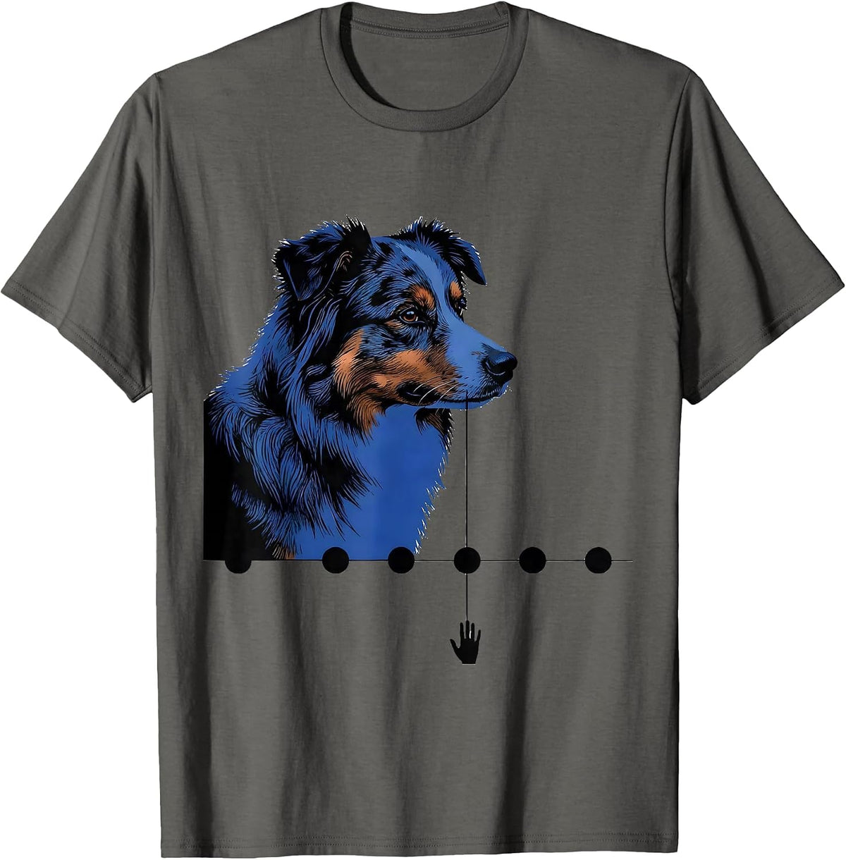 Australian Shepherd Dog Mom Mini Aussie Owner Humor T-Shirt - Asphalt Grey
