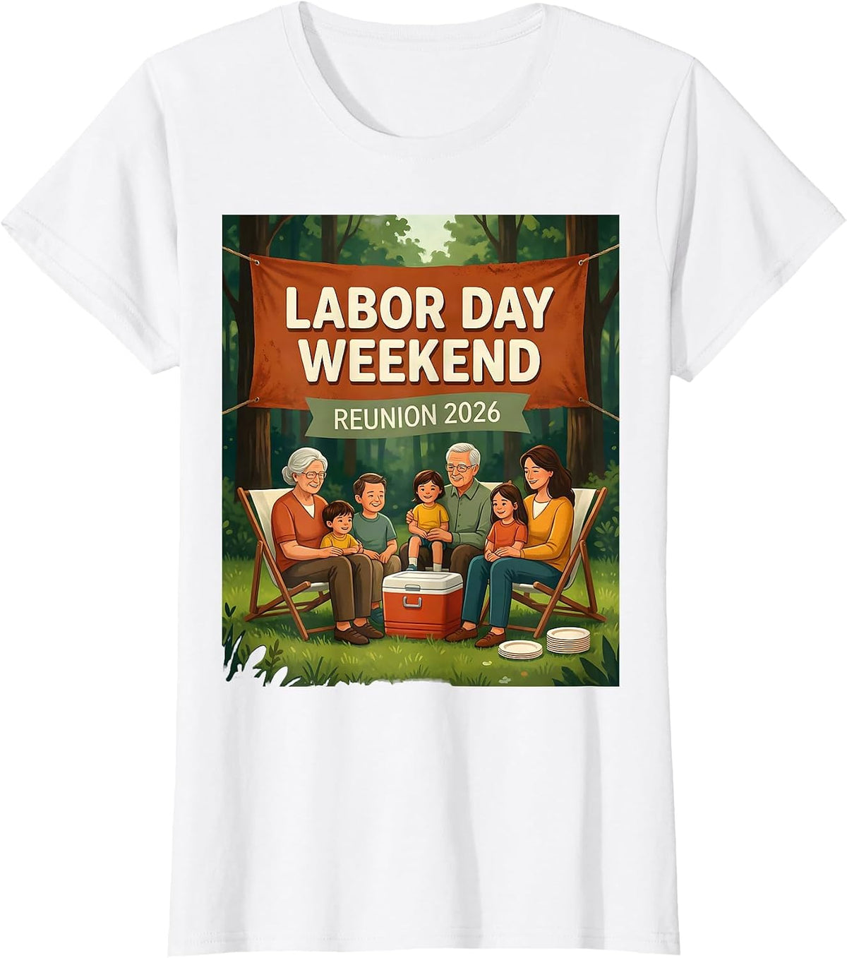 Labor Day Weekend Reunion 2026 Family Matching Group T-Shirt - White