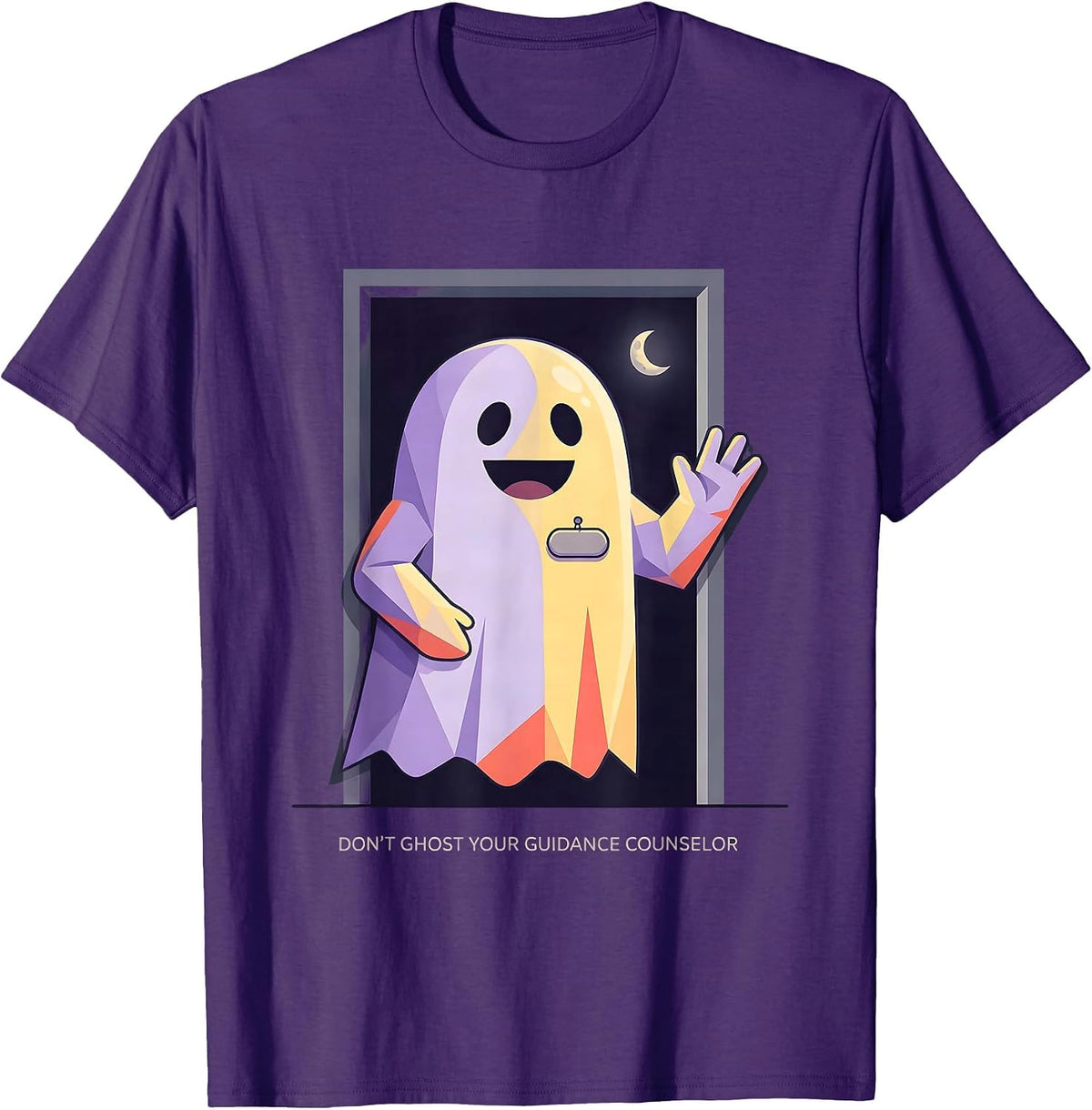 Men's Don't Ghost Your Guidance Counselor Funny Mental Health T-Shirt - Purple