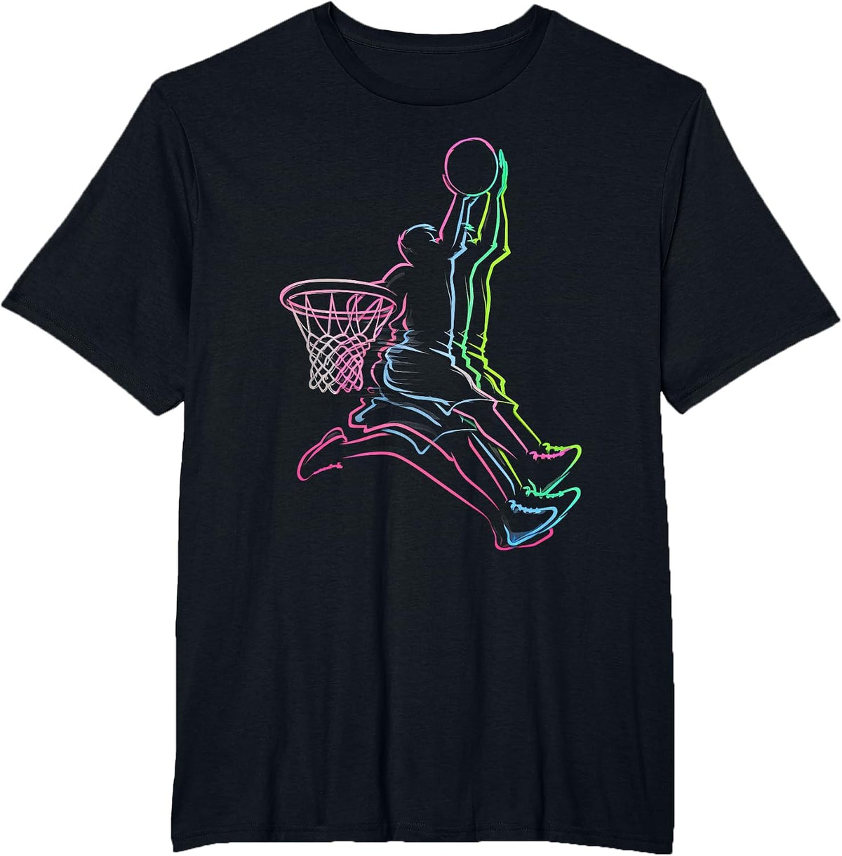 Funny Basketball for Men Kids Youth Player Basketball Teens T-Shirt - Black
