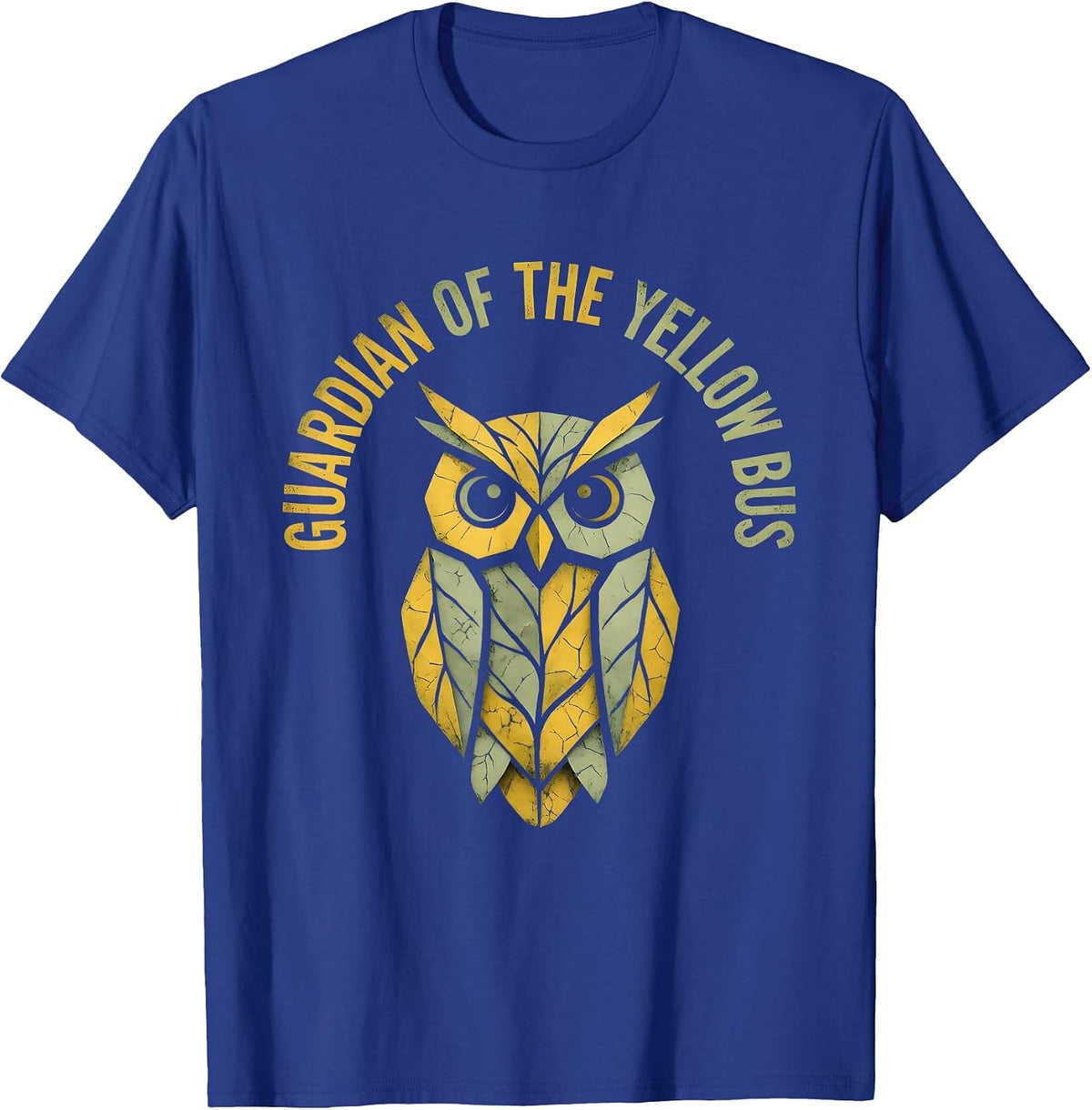 Guardian of the Yellow Bus School Bus Driver Design T-Shirt - Royal Blue