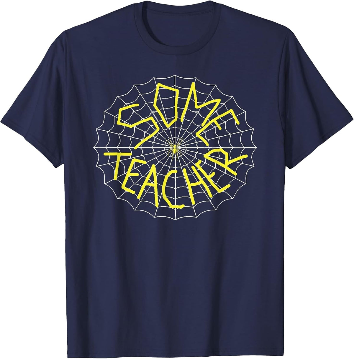 Charlotte's Some Teacher Spider Web T-Shirt - Navy Blue