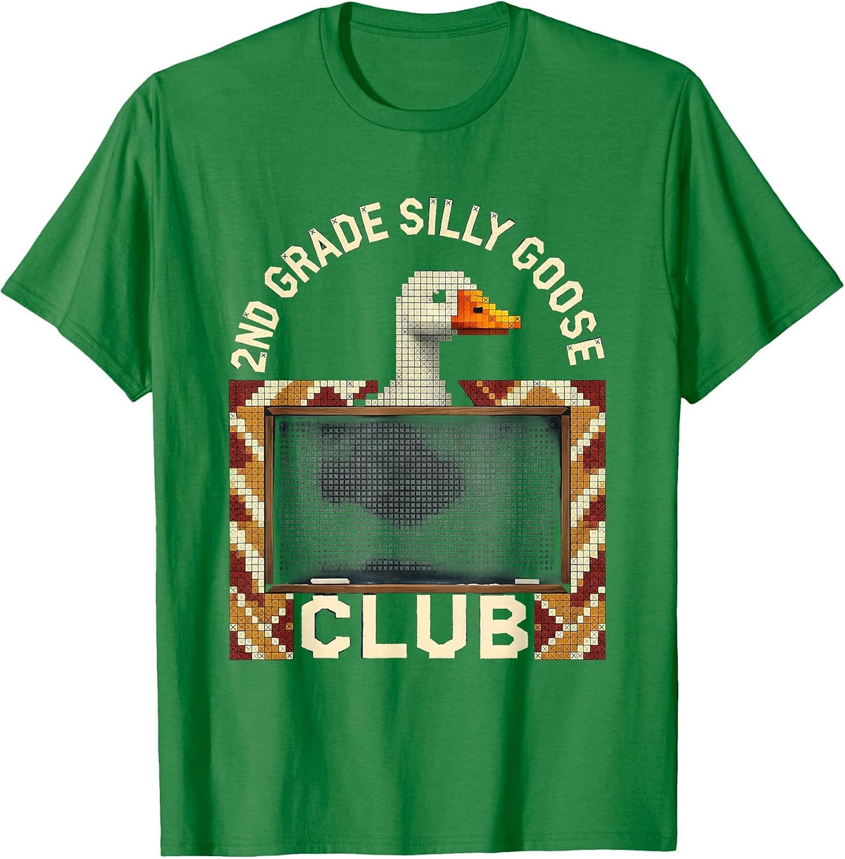 Men's 2nd Grade Silly Goose Club Teacher Back To School Humor T-Shirt - Kelly Green