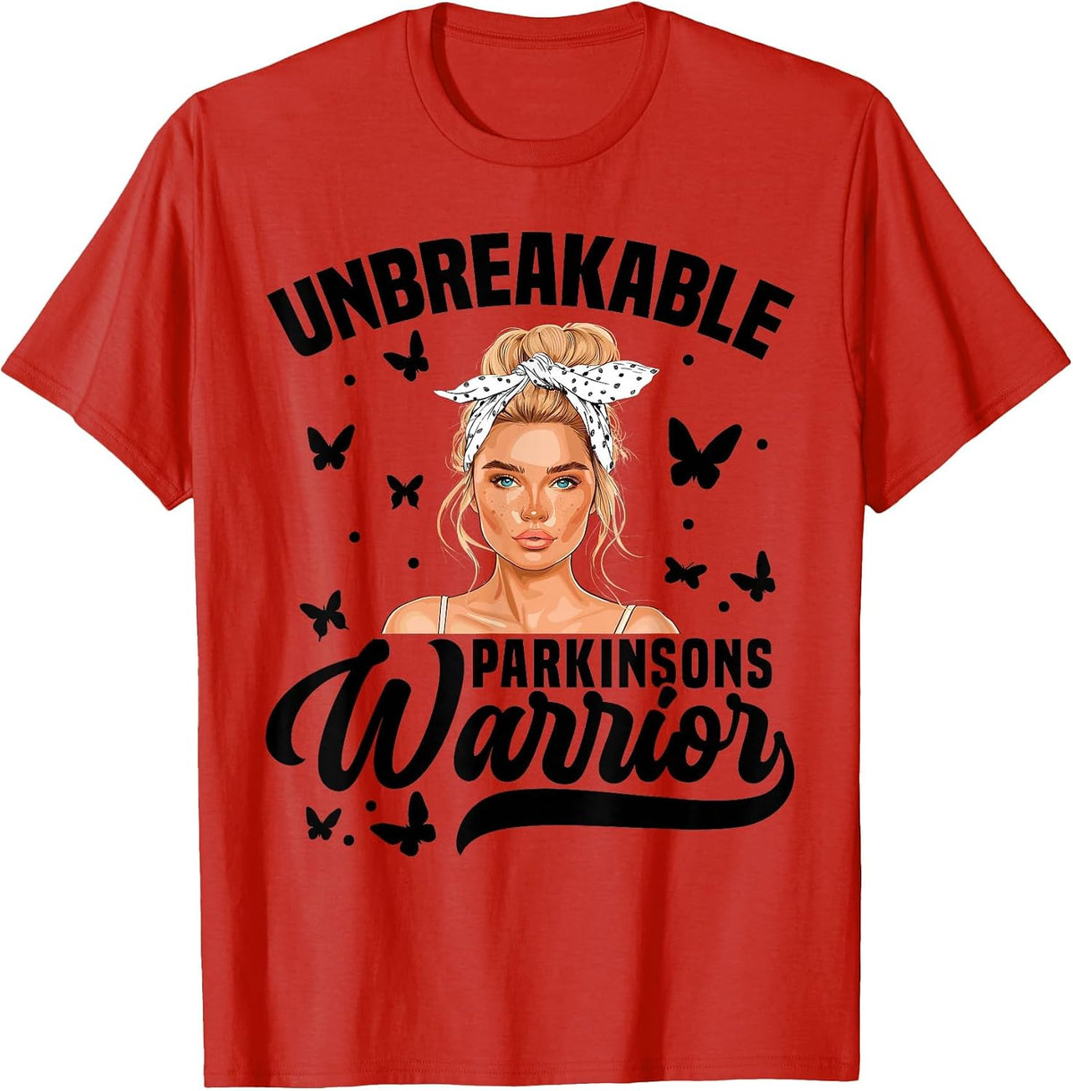 Parkinsons Awareness Unbreakable Women Parkinsons T-Shirt - Red