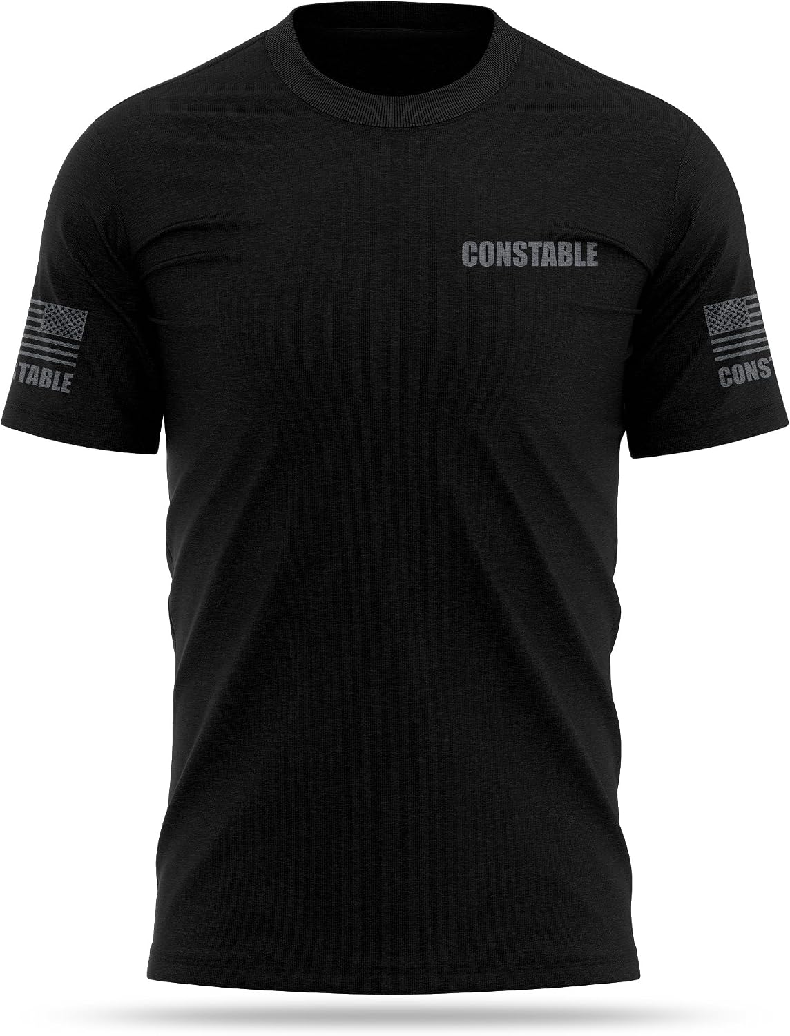 13Fifty Constable Training Cotton Blend Tee - Black Gray