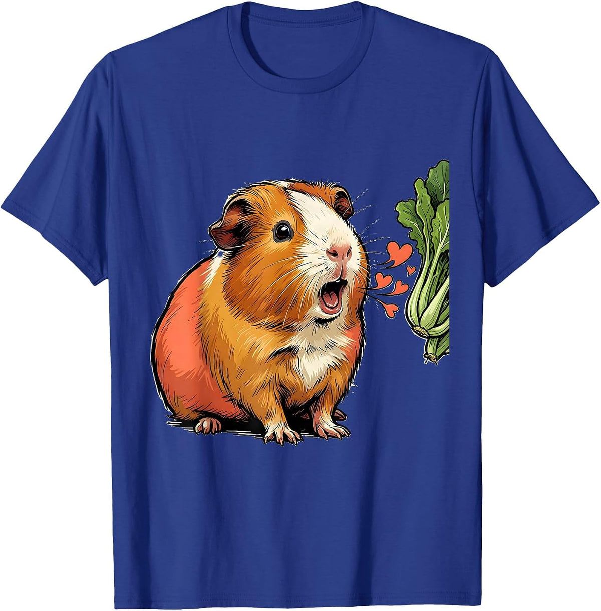 Two-Tone Guinea Pig Pet Lover Cute Animal Humor T-Shirt - Royal Blue
