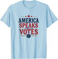 America Speaks Through Votes 2025 Inauguration T-Shirt - Baby Blue