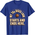 My 70s Disco Look Starts and Ends Here Vintage Retro Party T-Shirt - Royal Blue