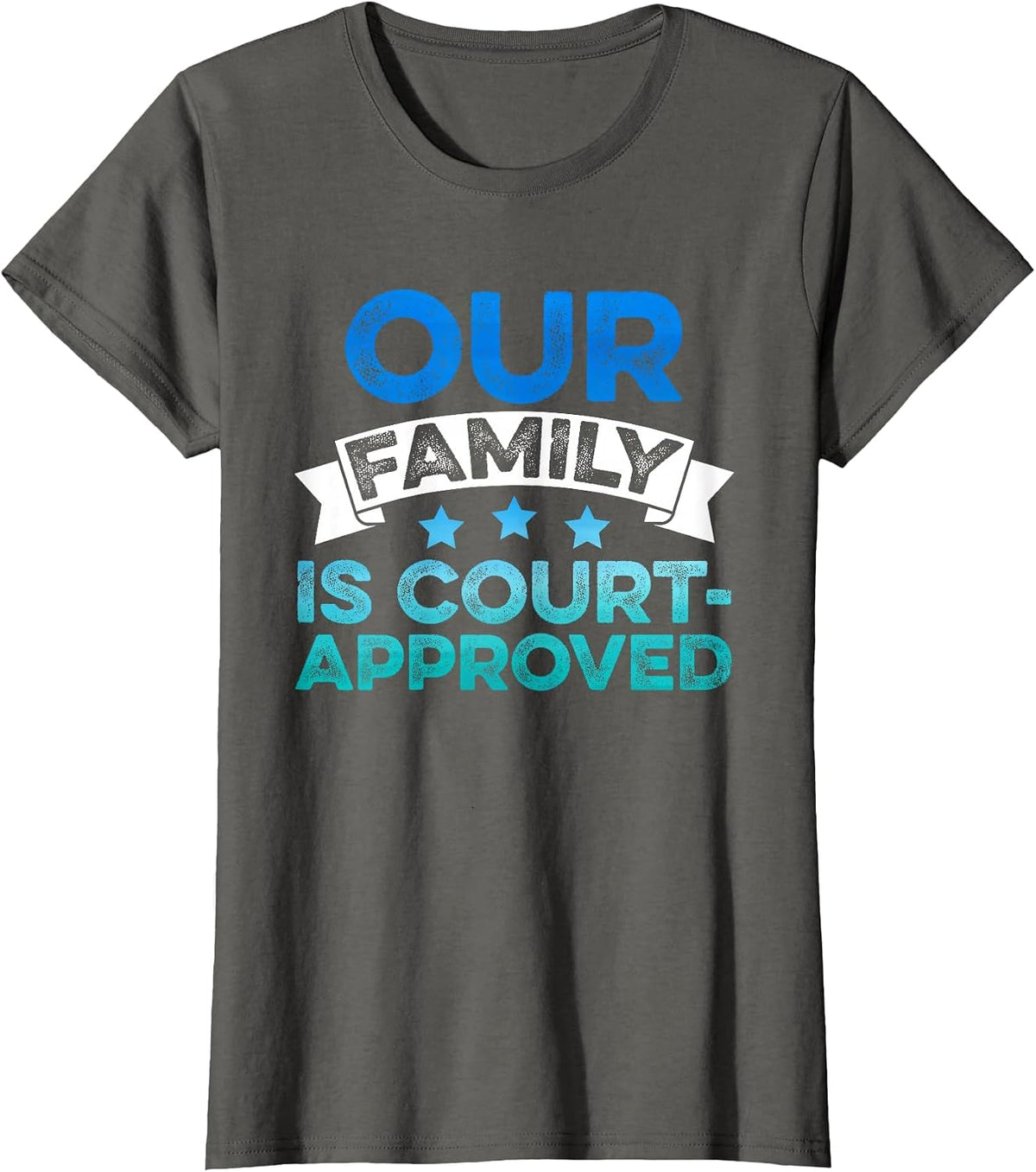 Adoption Announcement Day Court Family T-Shirt - Asphalt Grey