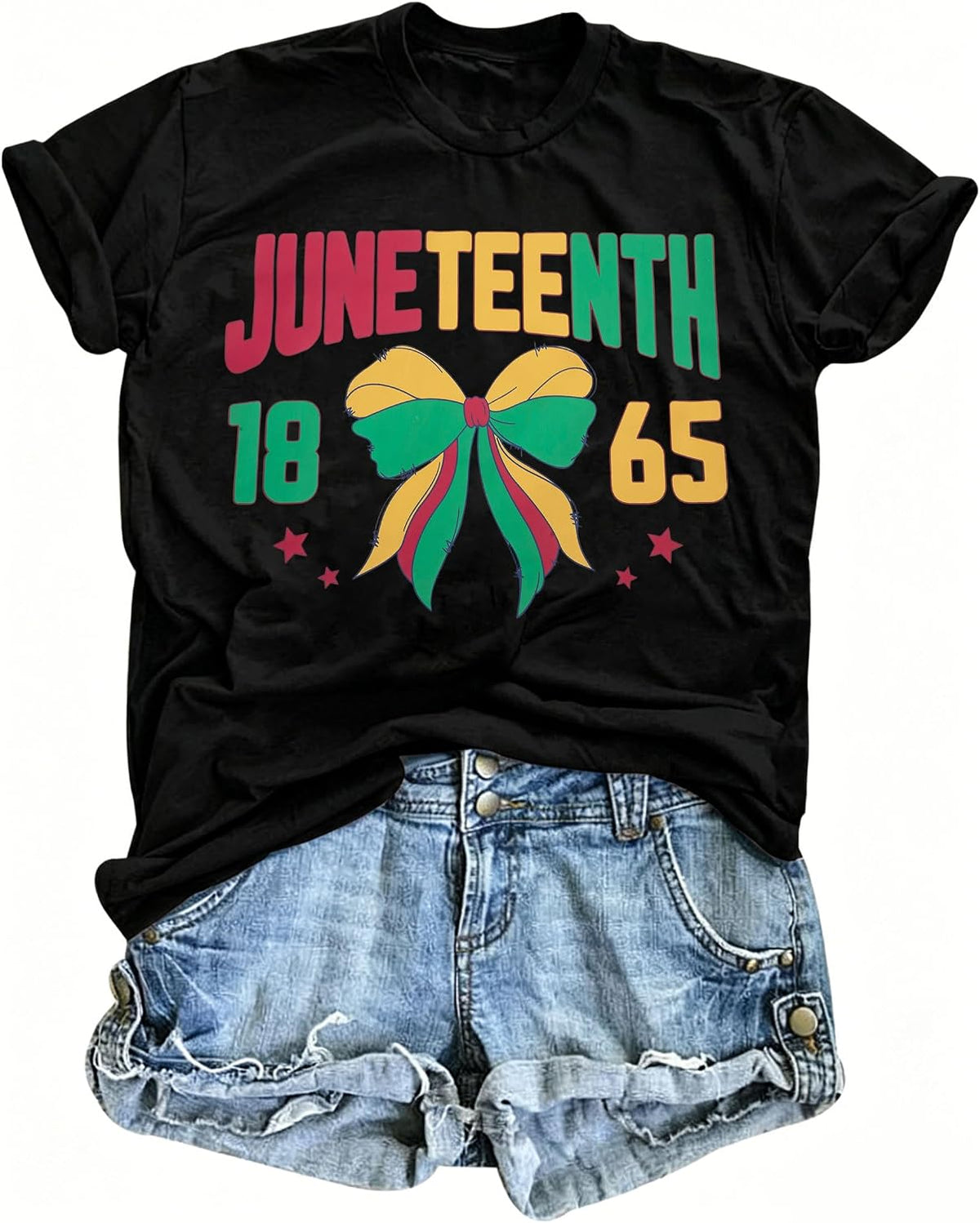 Juneteenth Shirts for Women Juneteenth Outfit 1865 Freedom Shirt Black History Tee African American Tee Tops - Black-3