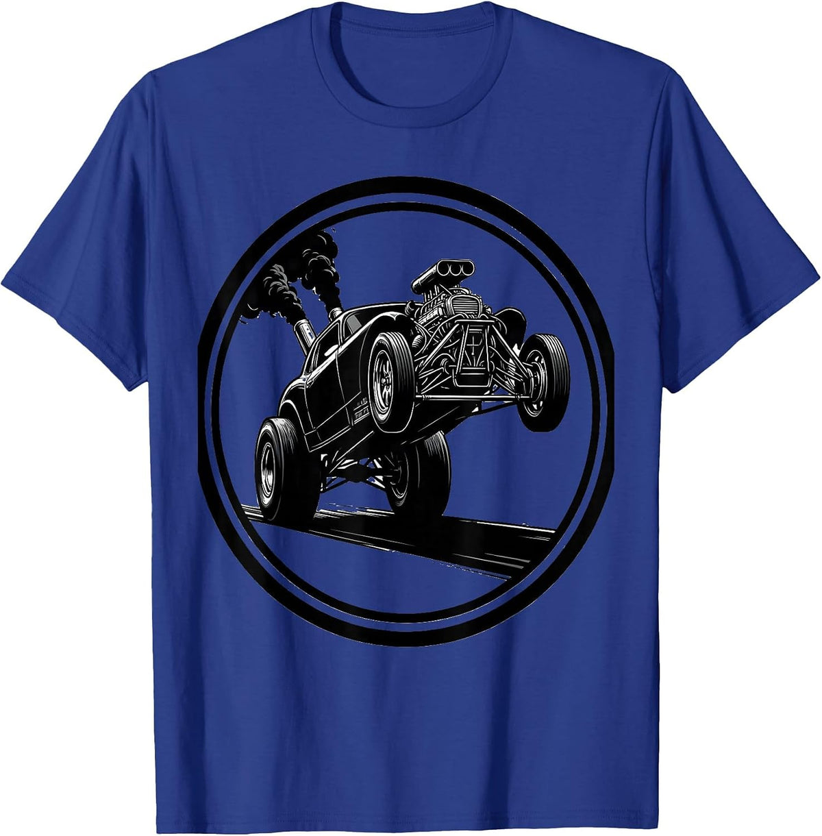 Men's Dragster Launch Off Starting Line Graphic T-Shirt - Royal Blue