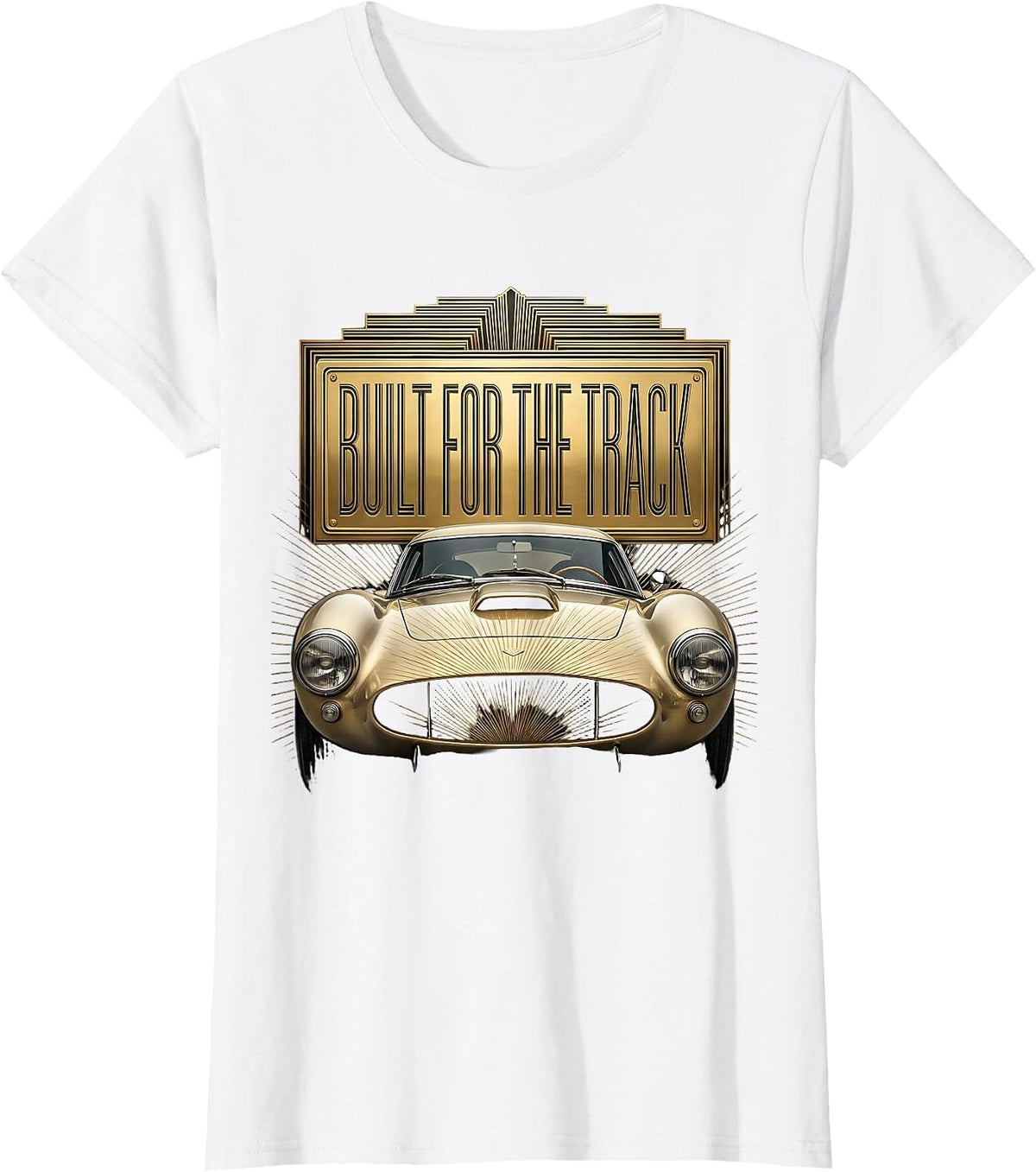 Built for the Track Racing Graphic Design T-Shirt - White