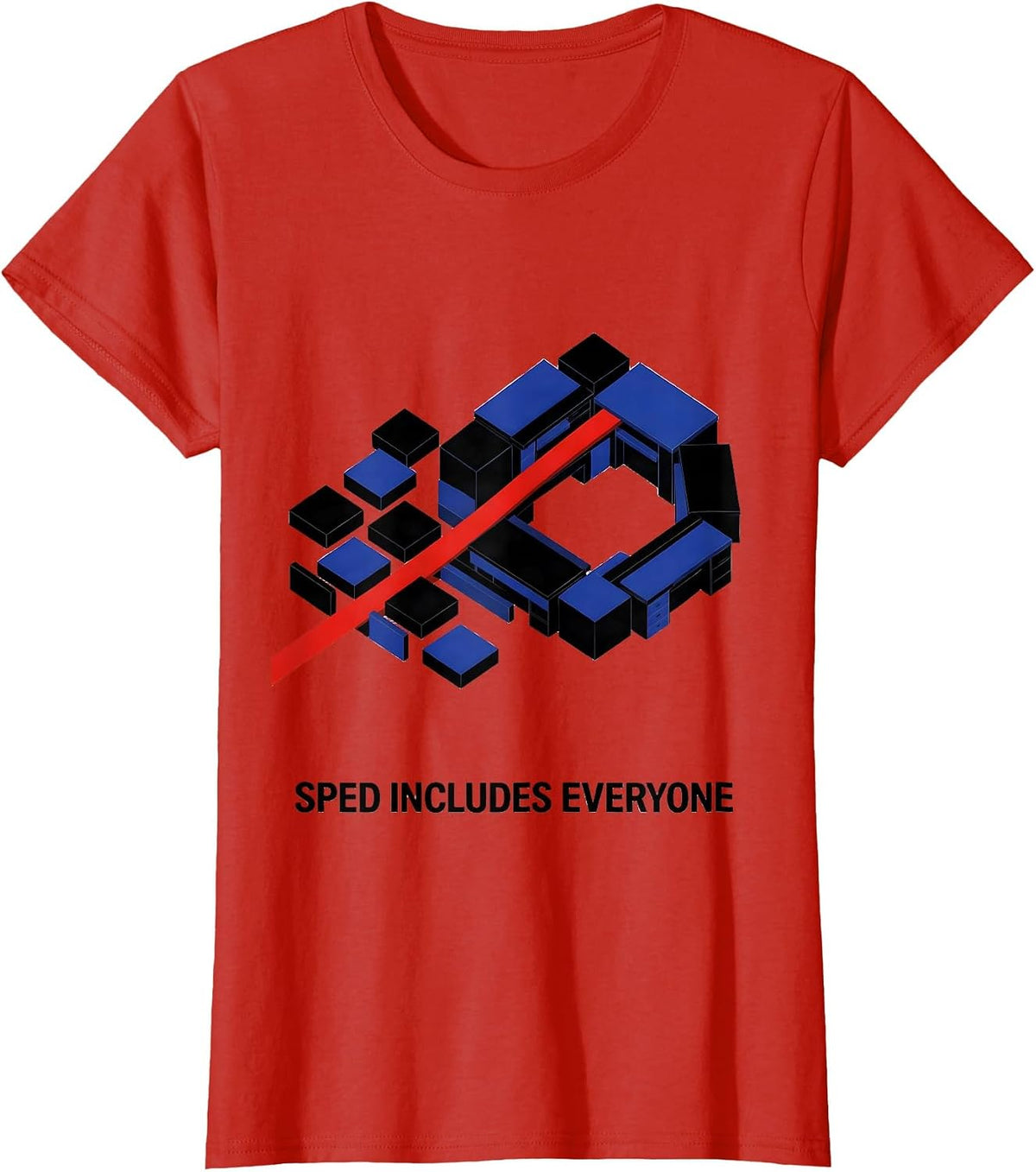 SPED Includes Everyone Special Education Teacher Autism T-Shirt - Red