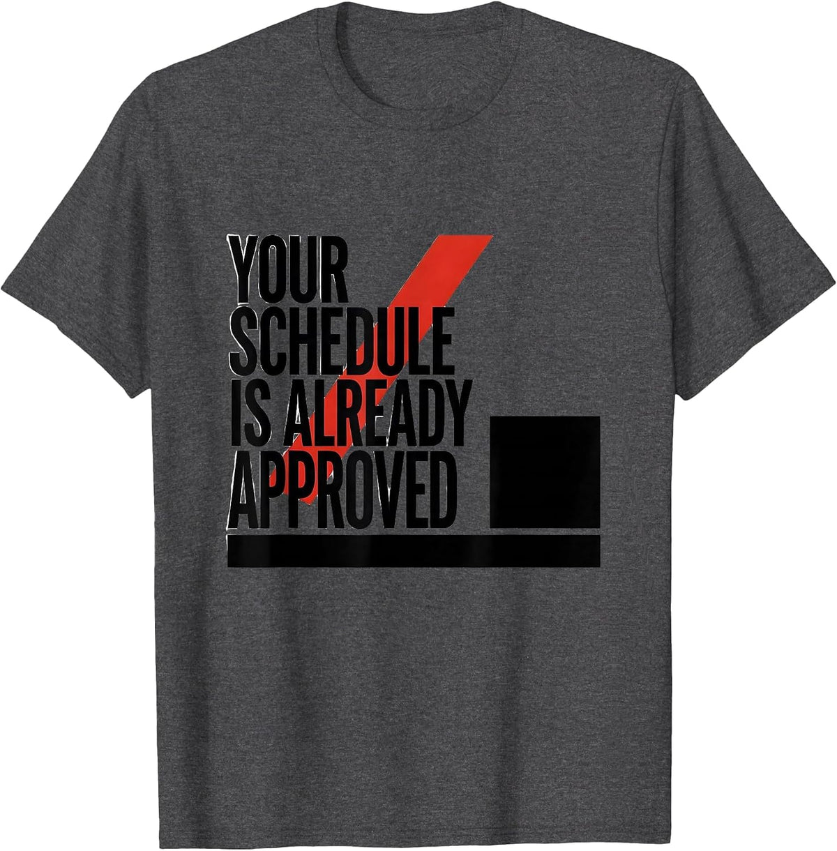 Men's Your Schedule Is Already Approved Groovy School Counselor T-Shirt - Dark Heather Grey