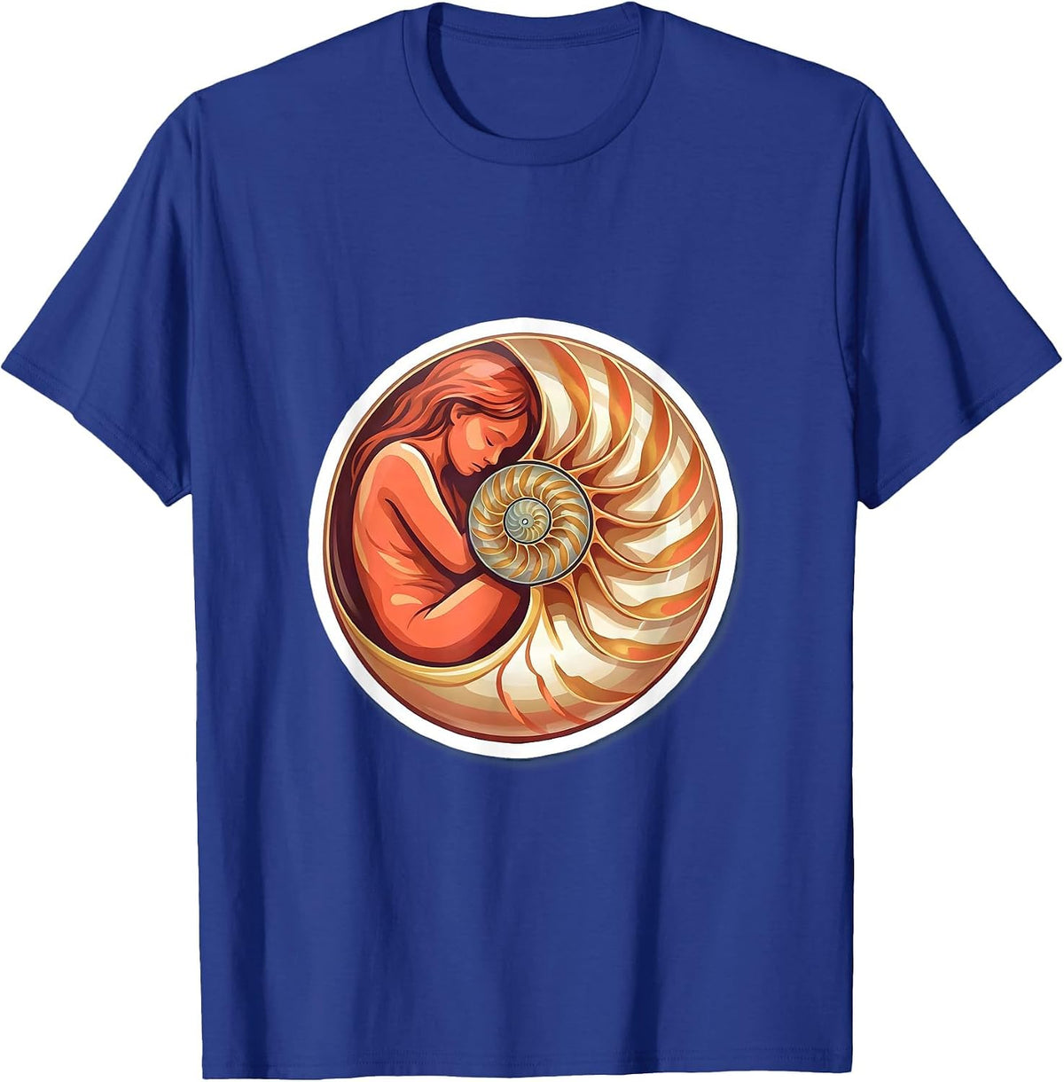 Men's Autism Awareness Seashell Sanctuary Graphic Design T-Shirt - Royal Blue
