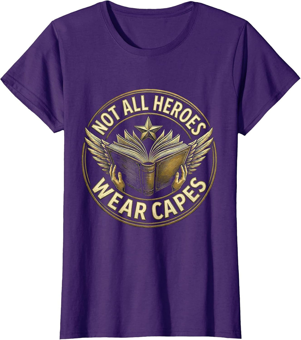 Women's Not All Heroes Wear Capes Sped Teacher Design T-Shirt - Purple