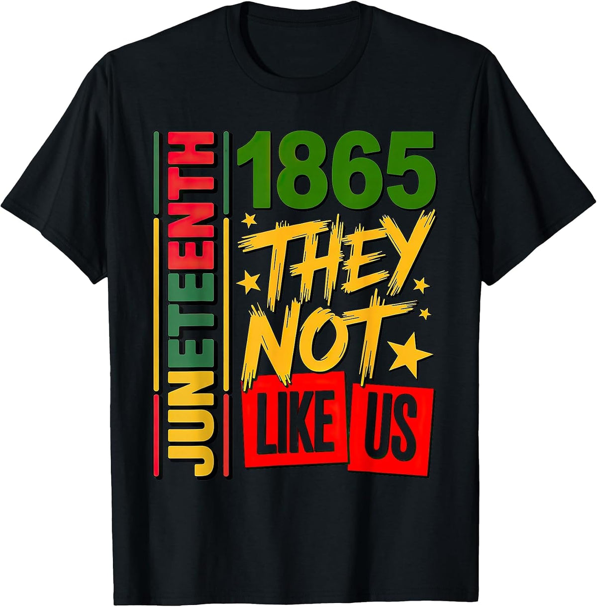 You Don't Like Us Juneteenth 1865 T-Shirt - Black